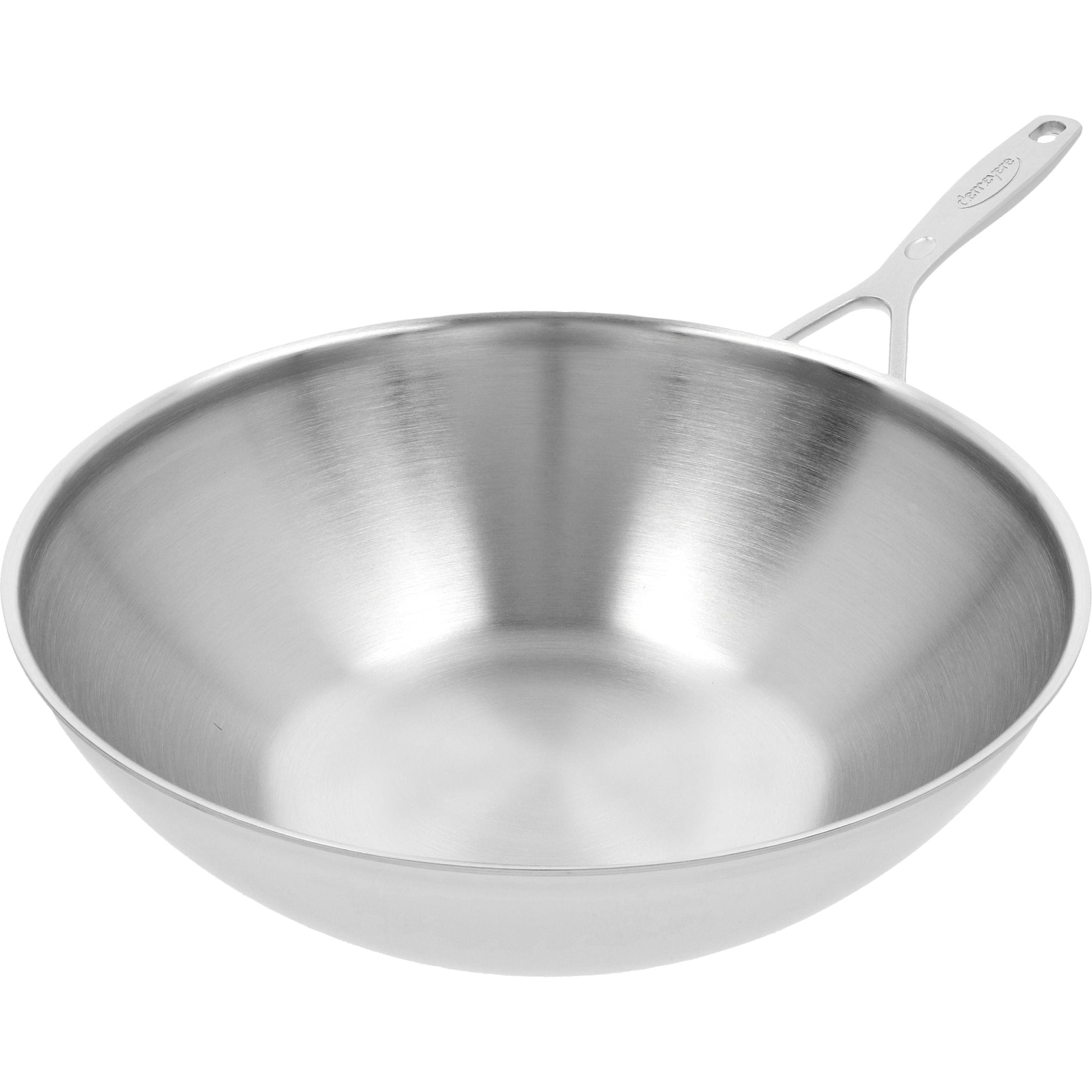 DEMEYERE Industry 5 30 cm / 12 inch 18/10 Stainless Steel Wok Flat Bottom-Wok-DECOROLALA