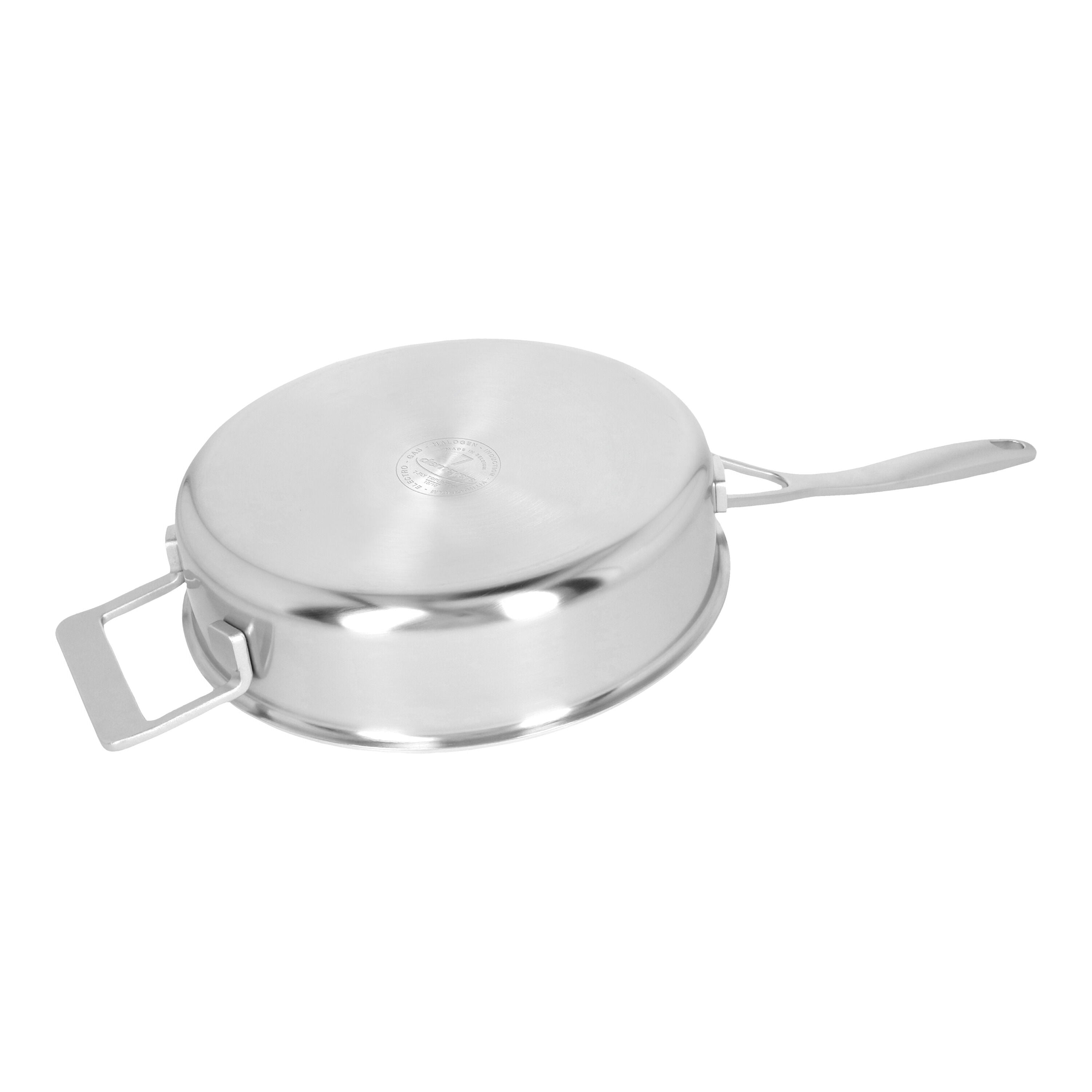 DEMEYERE Industry 5-Ply 3-qt Stainless Steel Saute Pan with Handle Helper-Saucepan-DECOROLALA