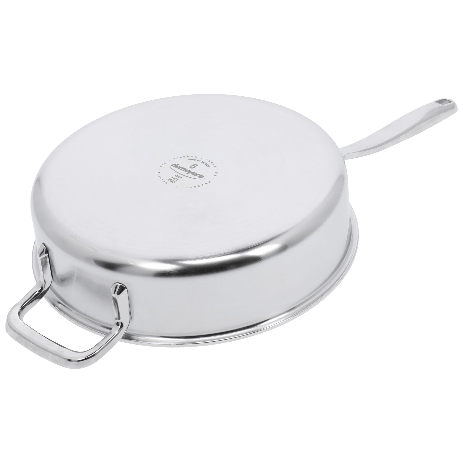 DEMEYERE Intense 5 24 cm 18/10 Stainless Steel Saute Pan With Lid-n/a-DECOROLALA