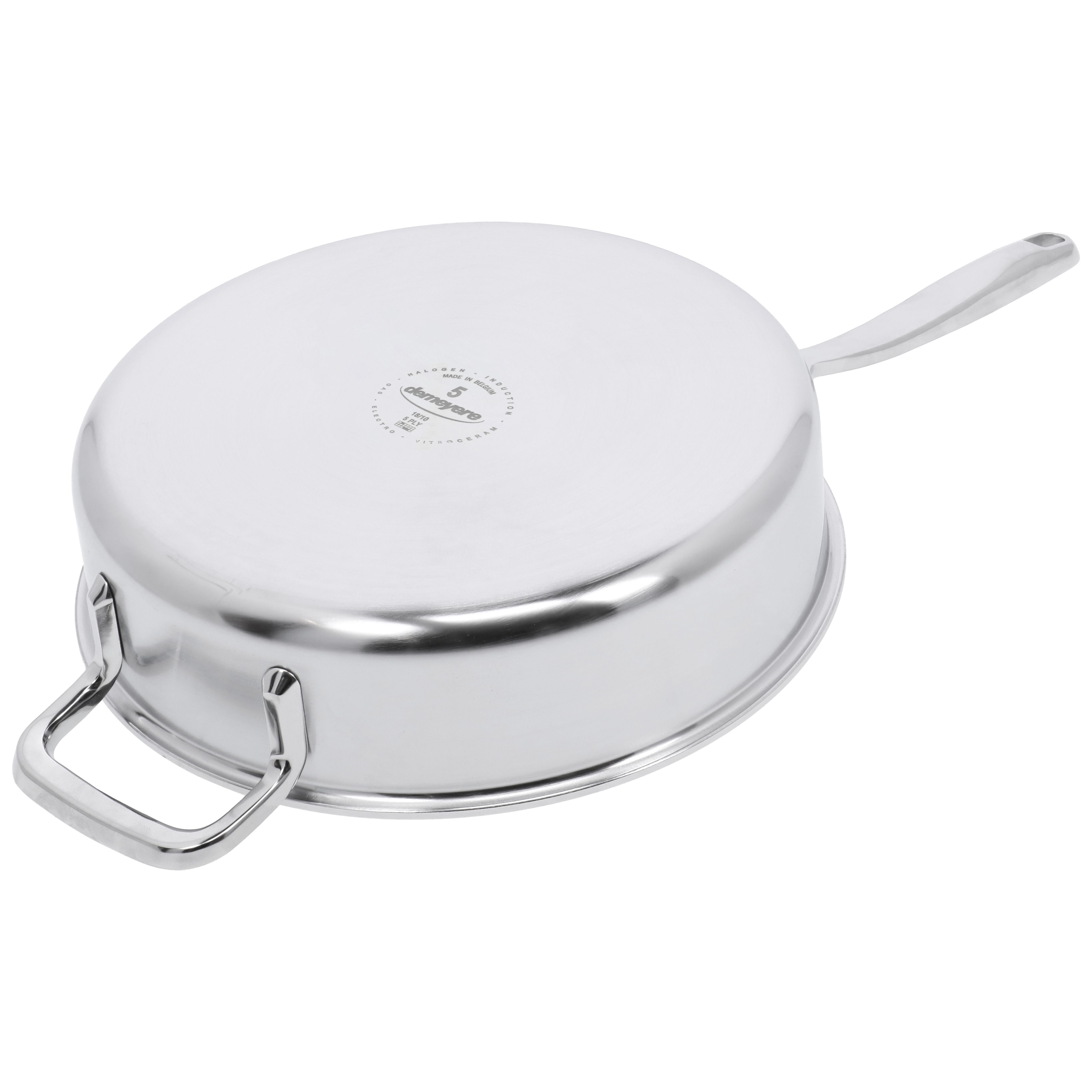 DEMEYERE Intense 5 24 cm 18/10 Stainless Steel Saute Pan With Lid-n/a-DECOROLALA