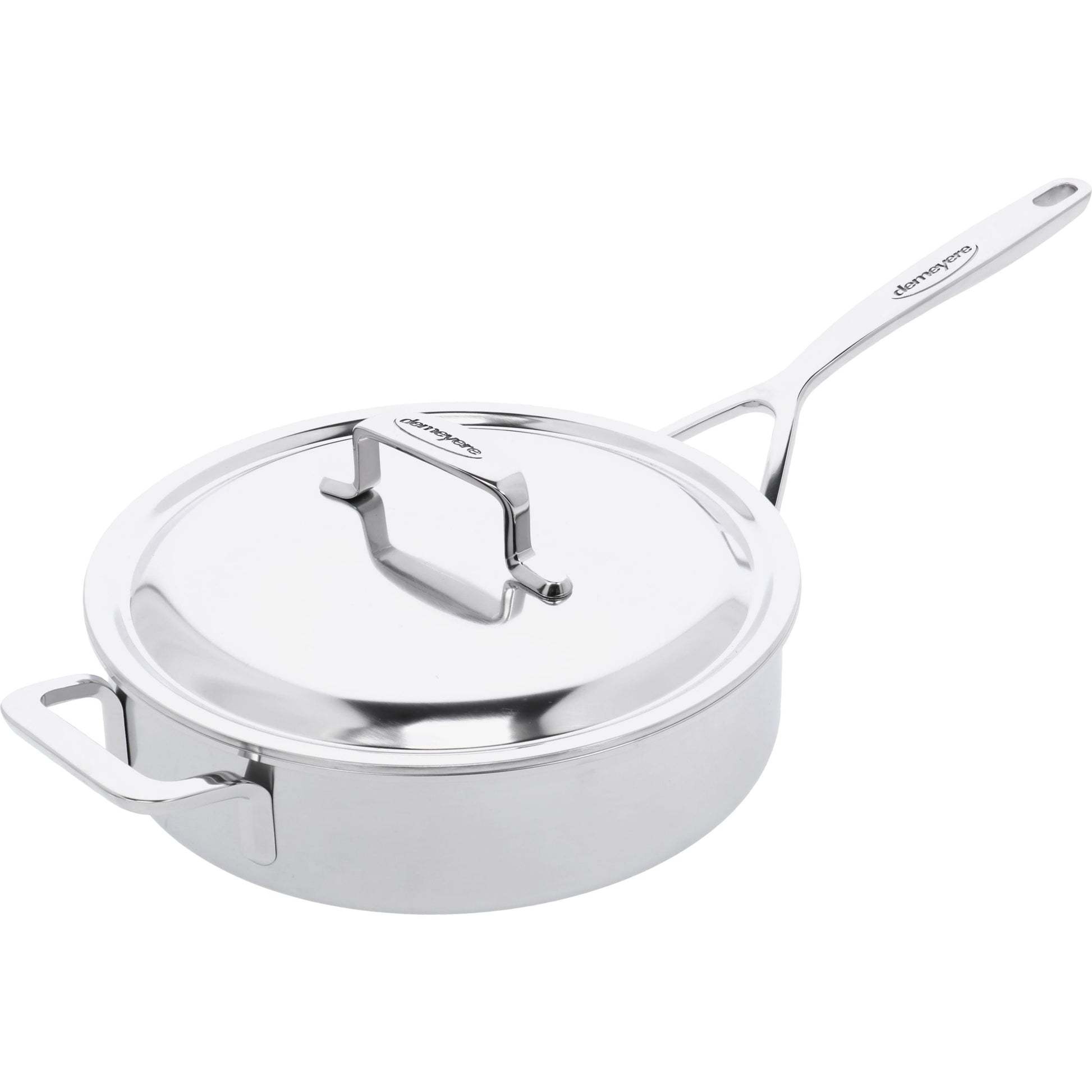 DEMEYERE Intense 5 24 cm 18/10 Stainless Steel Saute Pan With Lid-n/a-DECOROLALA