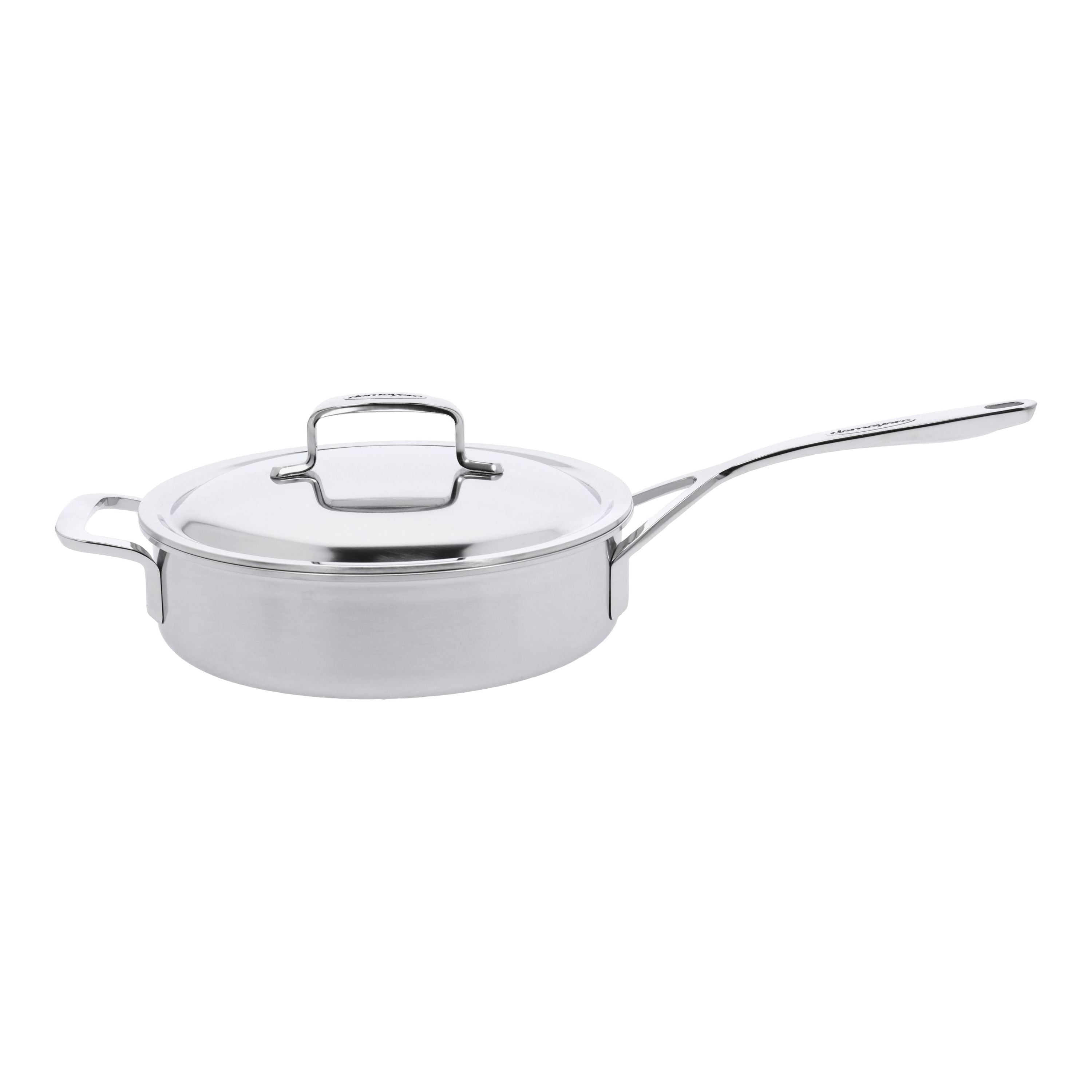 DEMEYERE Intense 5 24 cm 18/10 Stainless Steel Saute Pan With Lid-n/a-DECOROLALA