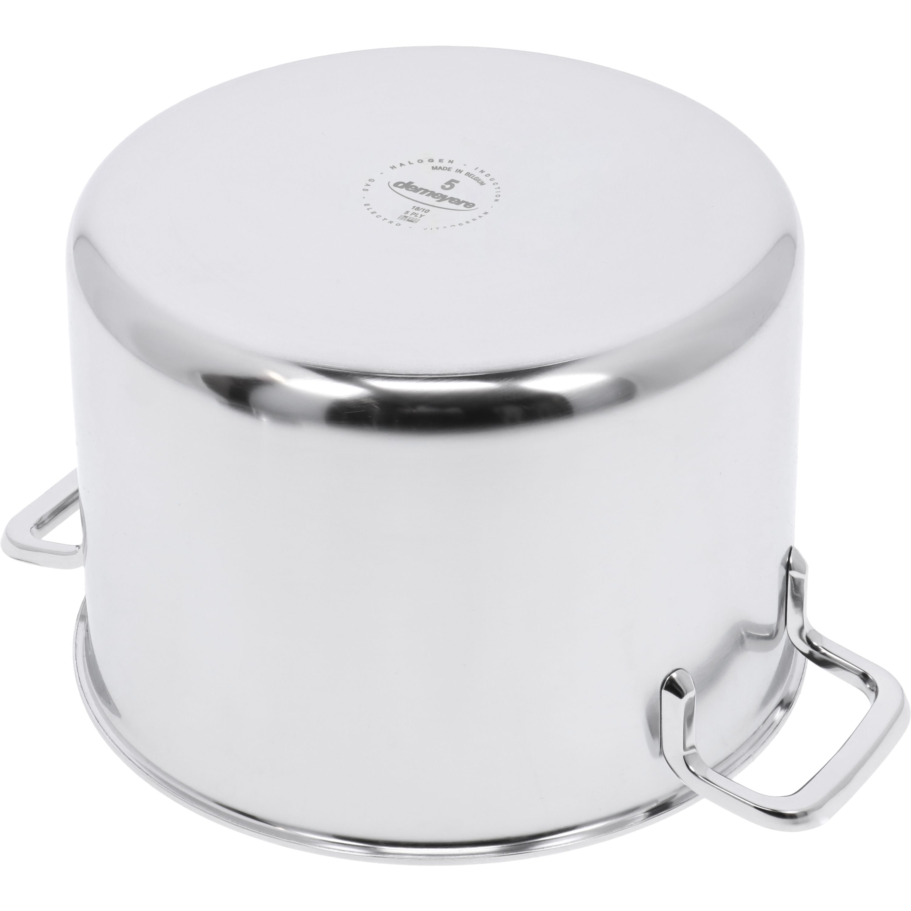 DEMEYERE Intense 5 8 L 18/10 Stainless Steel Stock Pot With Double Walled Lid-n/a-DECOROLALA