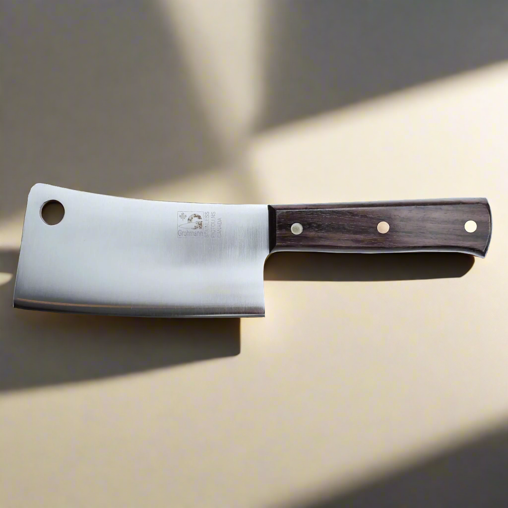 Grohmann | Chef's Cleaver 6" Blade Rosewood Handle | Full tang-1