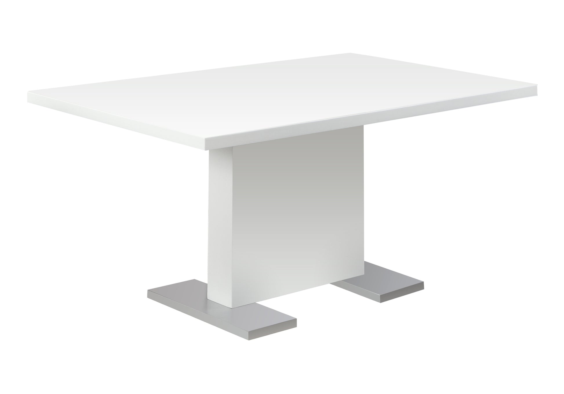 DINING TABLE - 35"X 60" / HIGH GLOSSY WHITE-Dining Table-DECOROLALA
