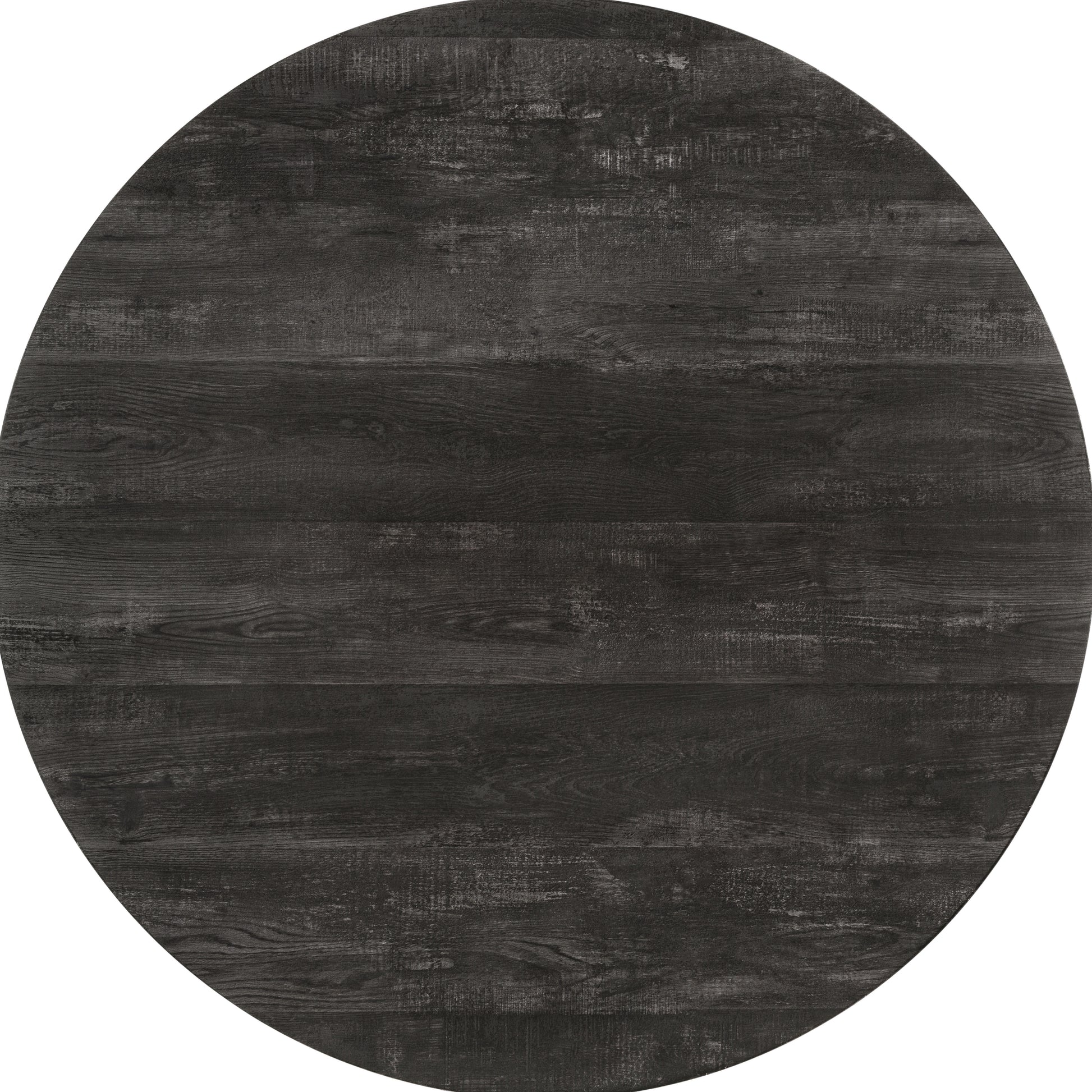 DINING TABLE - 48"D / BLACK RECLAIMED WOOD / BLACK METAL-Dining Table-DECOROLALA
