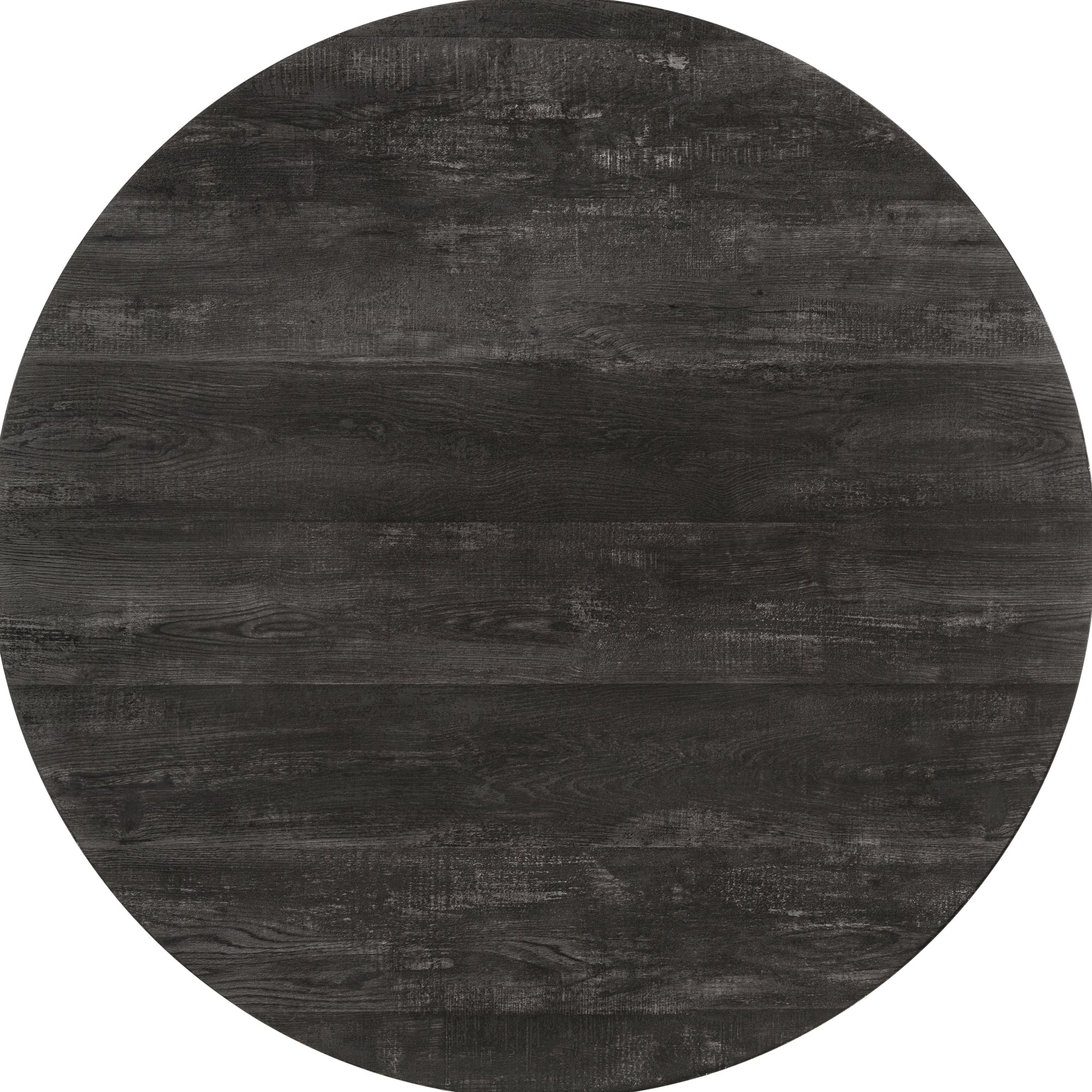 DINING TABLE - 48"D / BLACK RECLAIMED WOOD / BLACK METAL-Dining Table-DECOROLALA