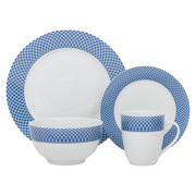 DINNERSET 16PC BLUE DIAMOND 100% PORCELAIN-Dinnerware-DECOROLALA