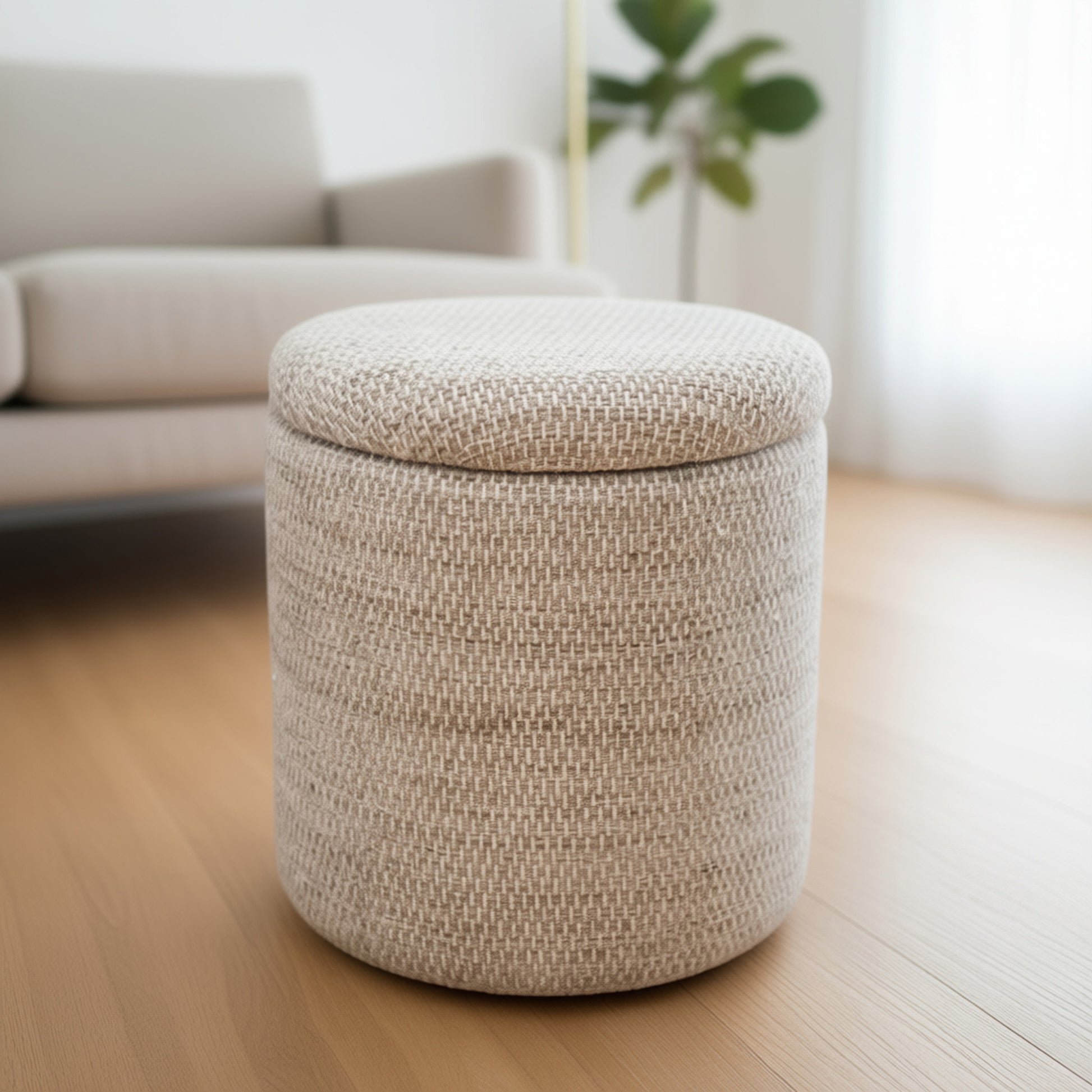 Dalia Storage Ottoman - Beige Fully Assembled Extra Seating-DECOROLALA