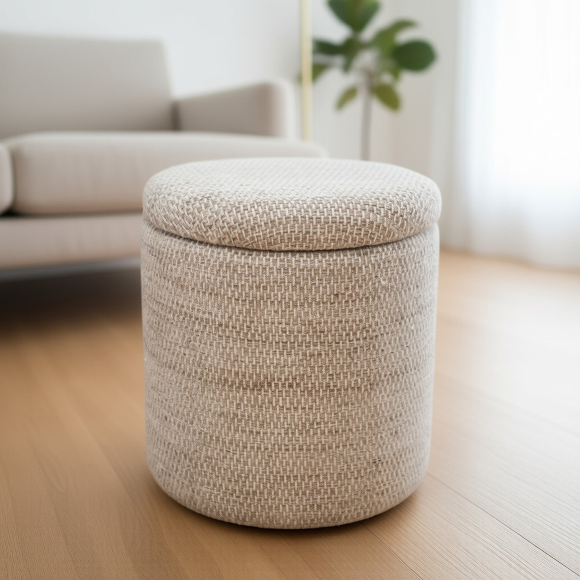 Dalia Storage Ottoman - Beige Fully Assembled Extra Seating-DECOROLALA