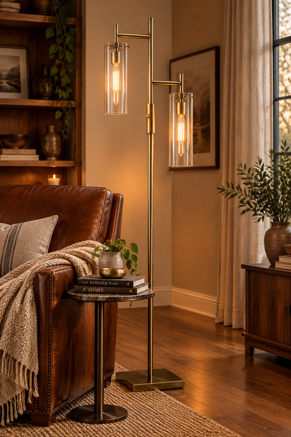 Dalton Floor Lamp - Antique Brass Edison-Lighting-DECOROLALA