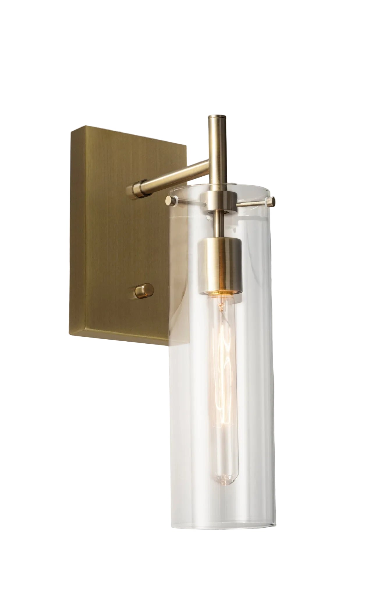Dalton Wall Lamp - Brass Clear Glass-Lighting-DECOROLALA