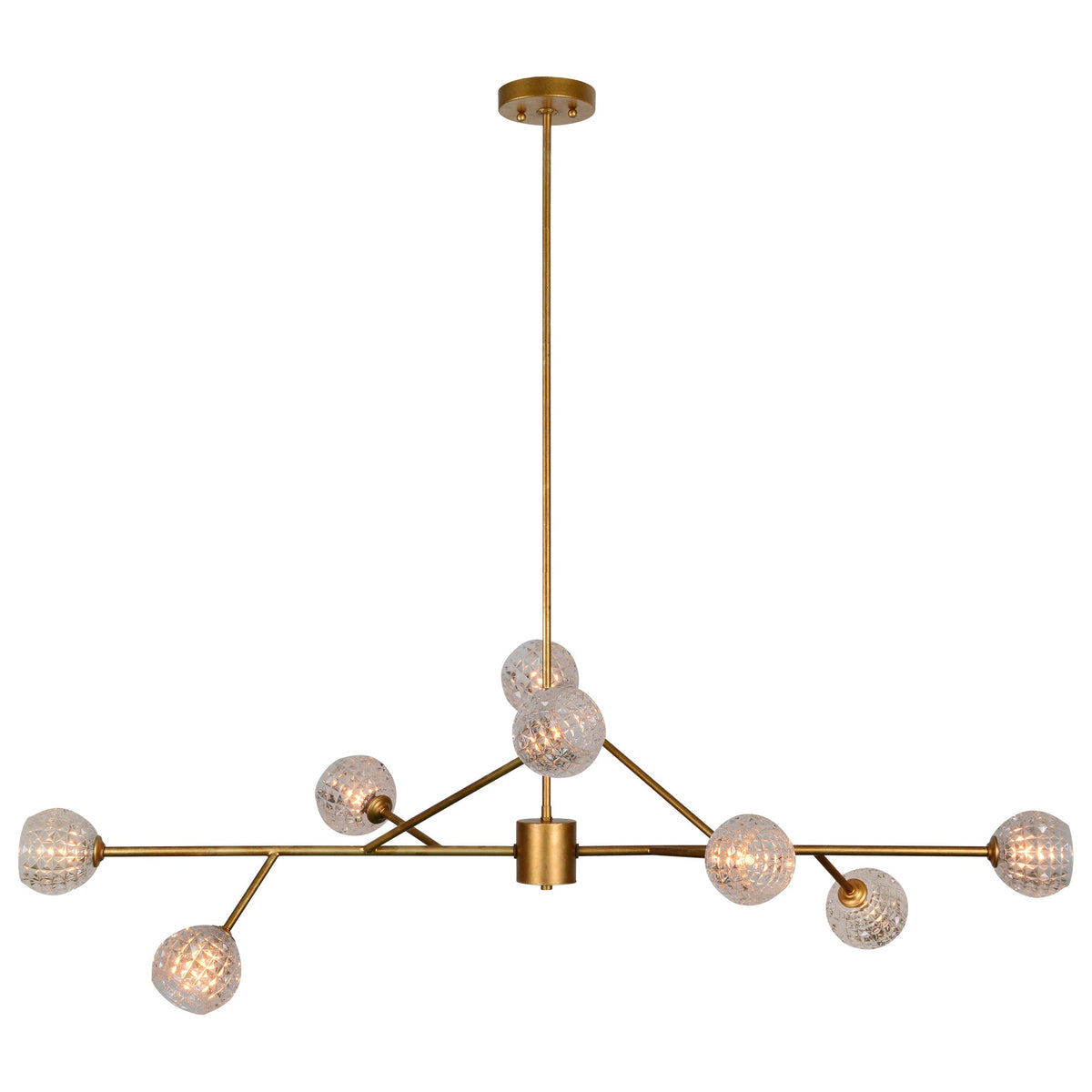 Damas 17.5-46" Length Ceiling Fixture, Antique Gold-Ceiling Light Fixtures-DECOROLALA