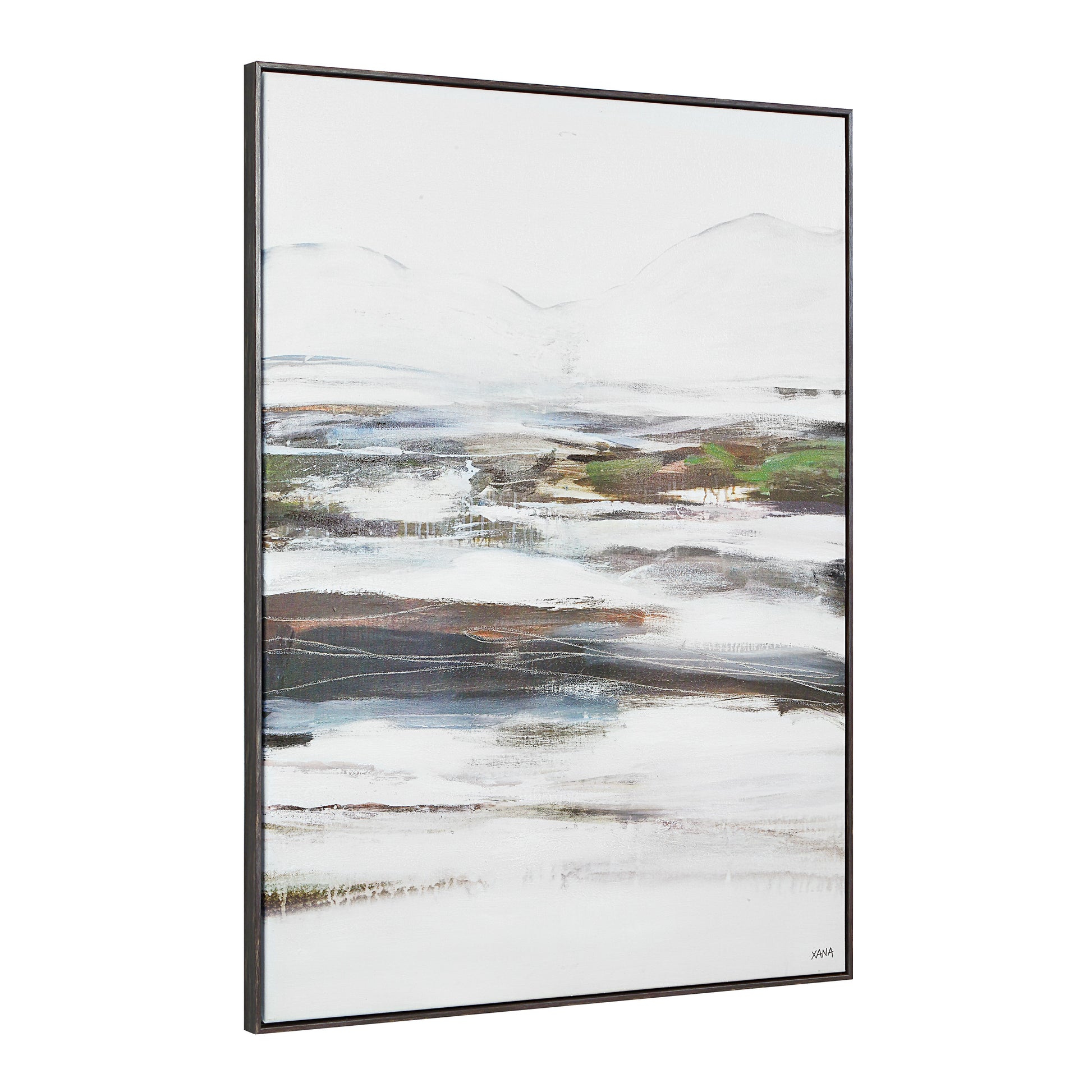 Danae 48" H x 36" W Canvas Art, White-Canvas Art-DECOROLALA