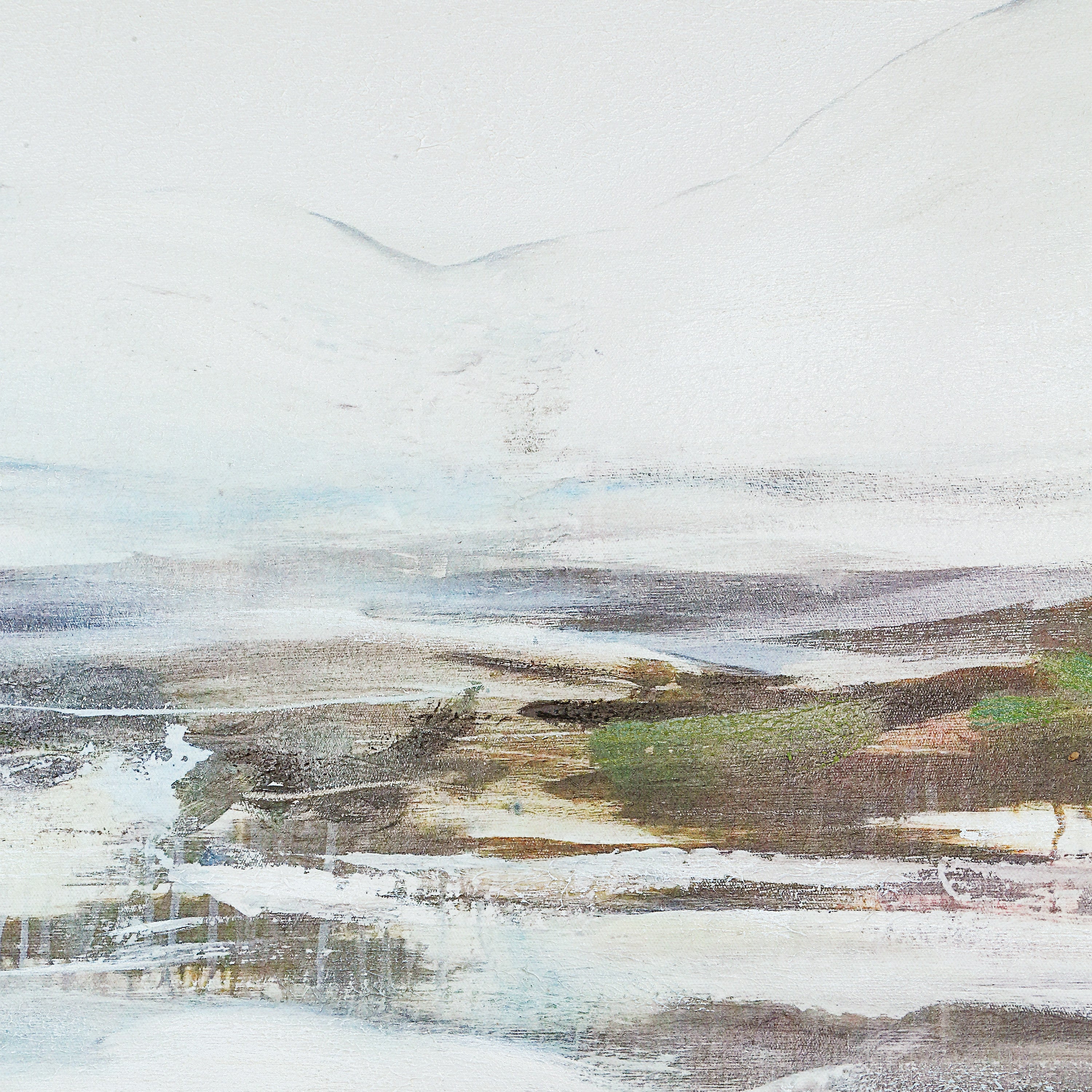 Danae 48" H x 36" W Canvas Art, White-Canvas Art-DECOROLALA