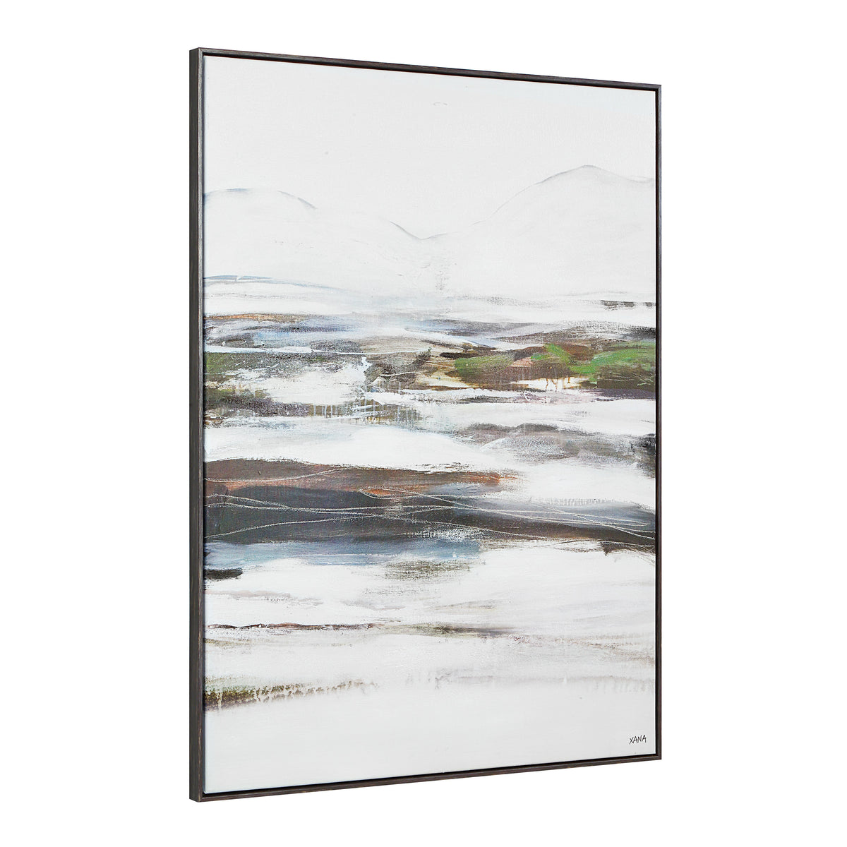 Danae 48" H x 36" W Canvas Art, White-Canvas Prints-DECOROLALA