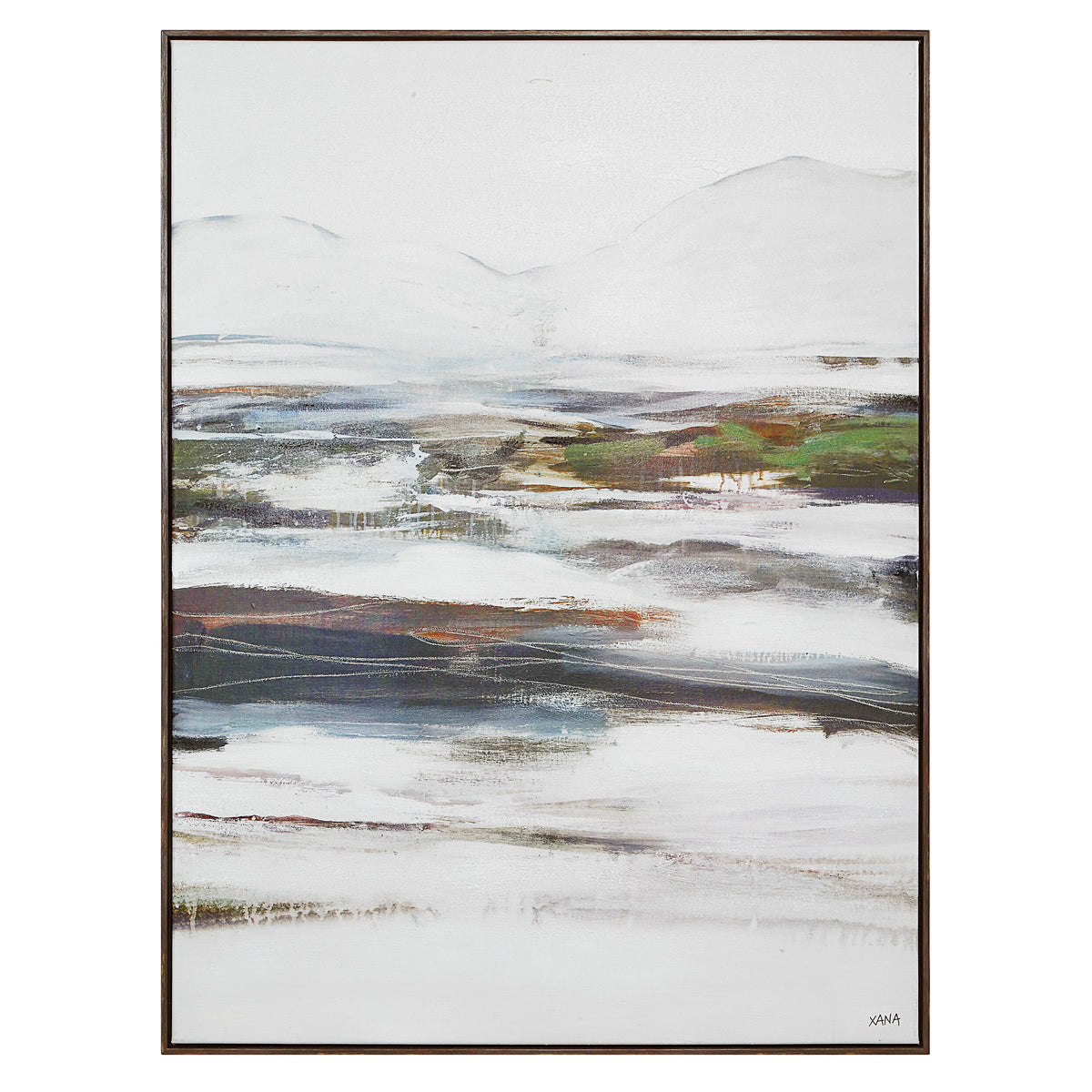 Danae 48" H x 36" W Canvas Art, White-Canvas Prints-DECOROLALA