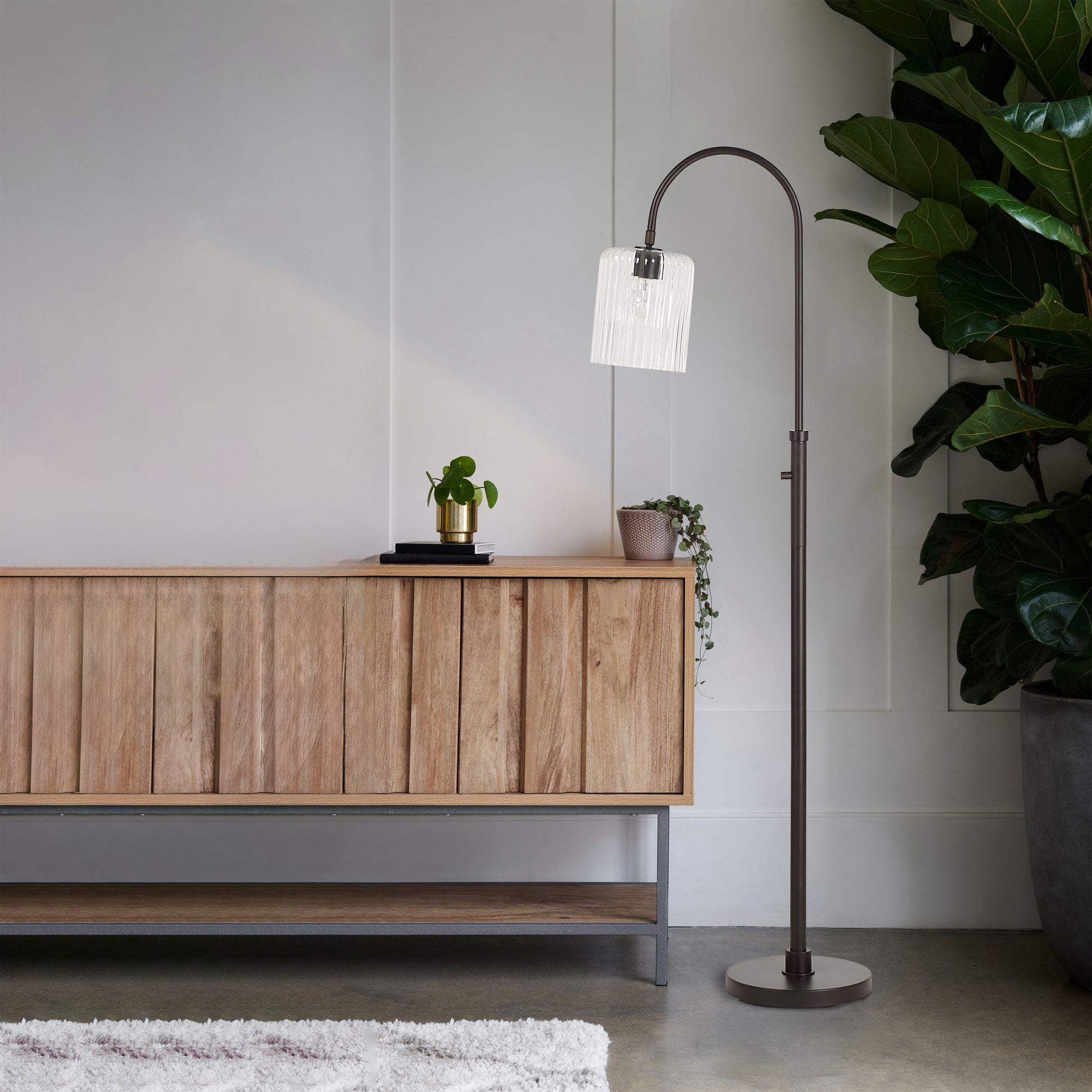 Danae 62.5" Height Floor Lamp, Black-Floor Lamp-DECOROLALA