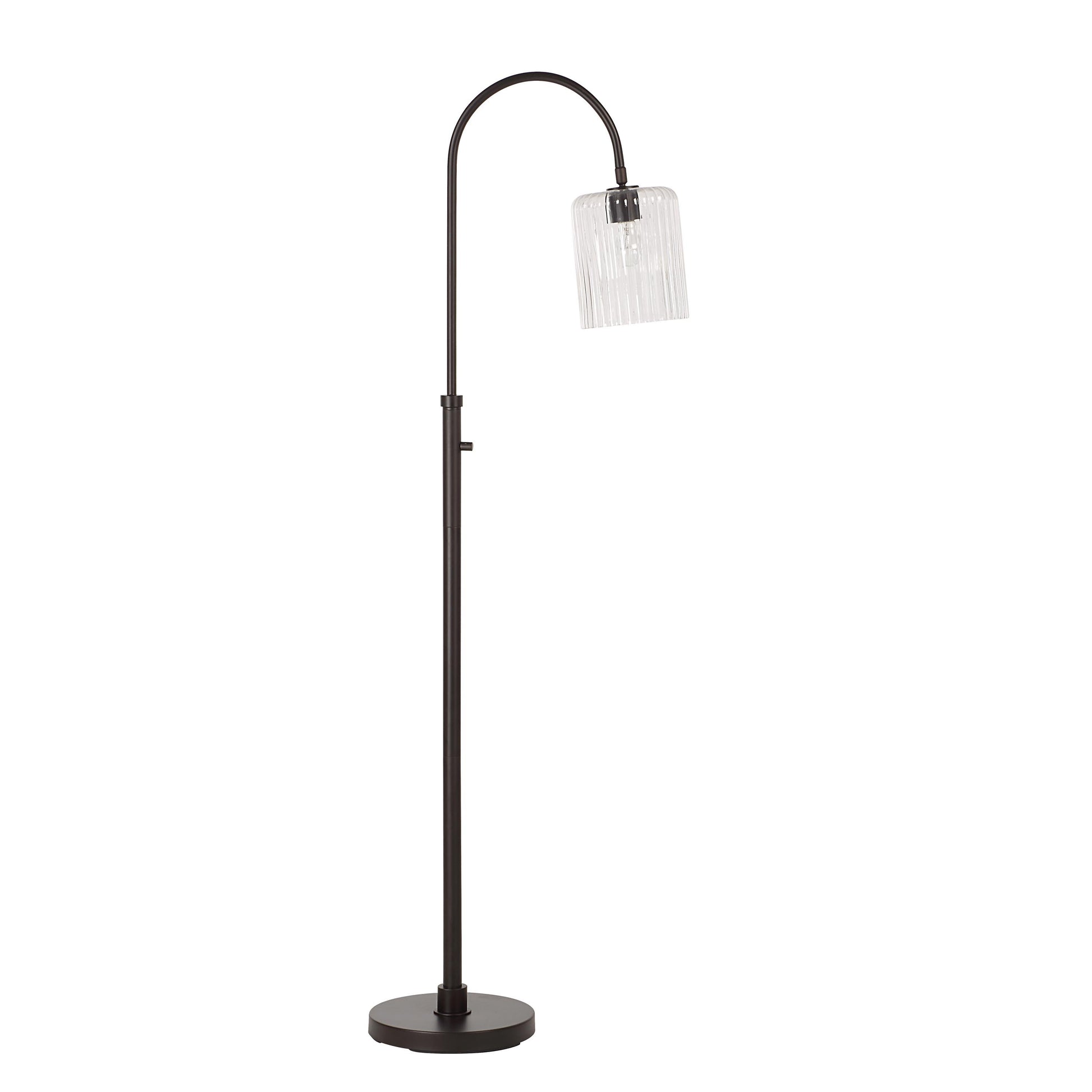 Danae Floor Lamp, 62.5" Adjustable, Black-Floor Lamp-DECOROLALA