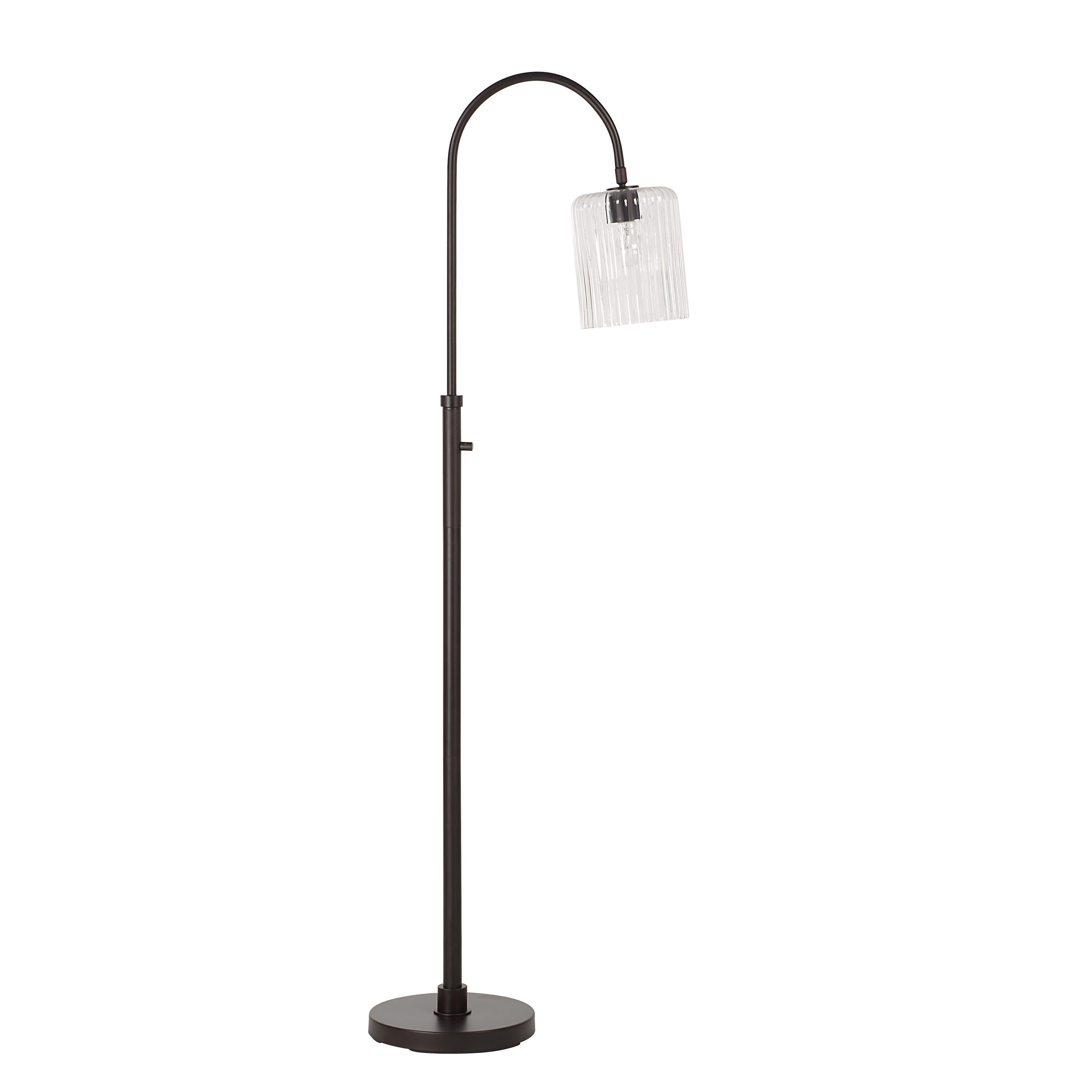 Danae Floor Lamp, 62.5" Adjustable, Black-Floor Lamp-DECOROLALA