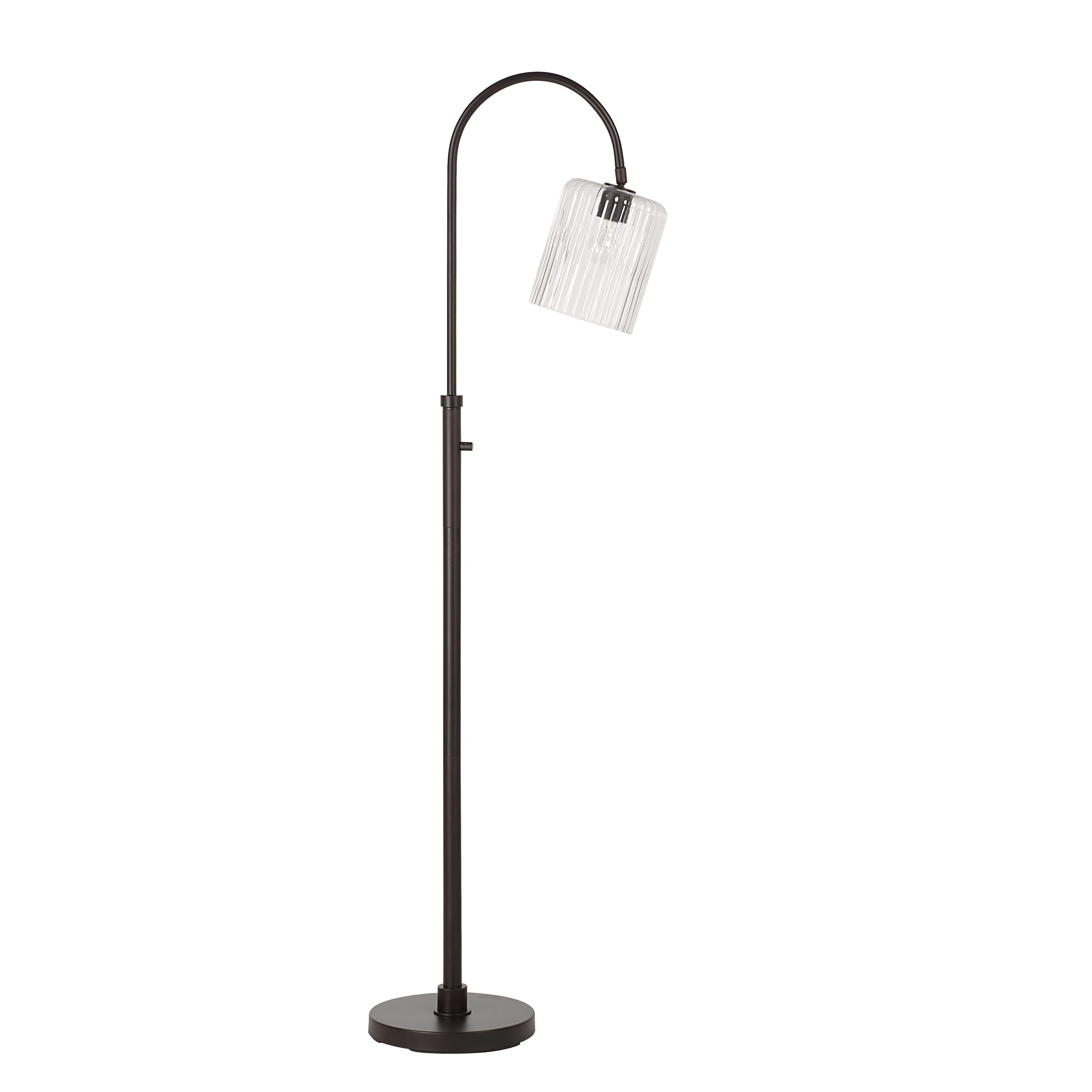 Danae Floor Lamp, 62.5" Adjustable, Black-Floor Lamp-DECOROLALA