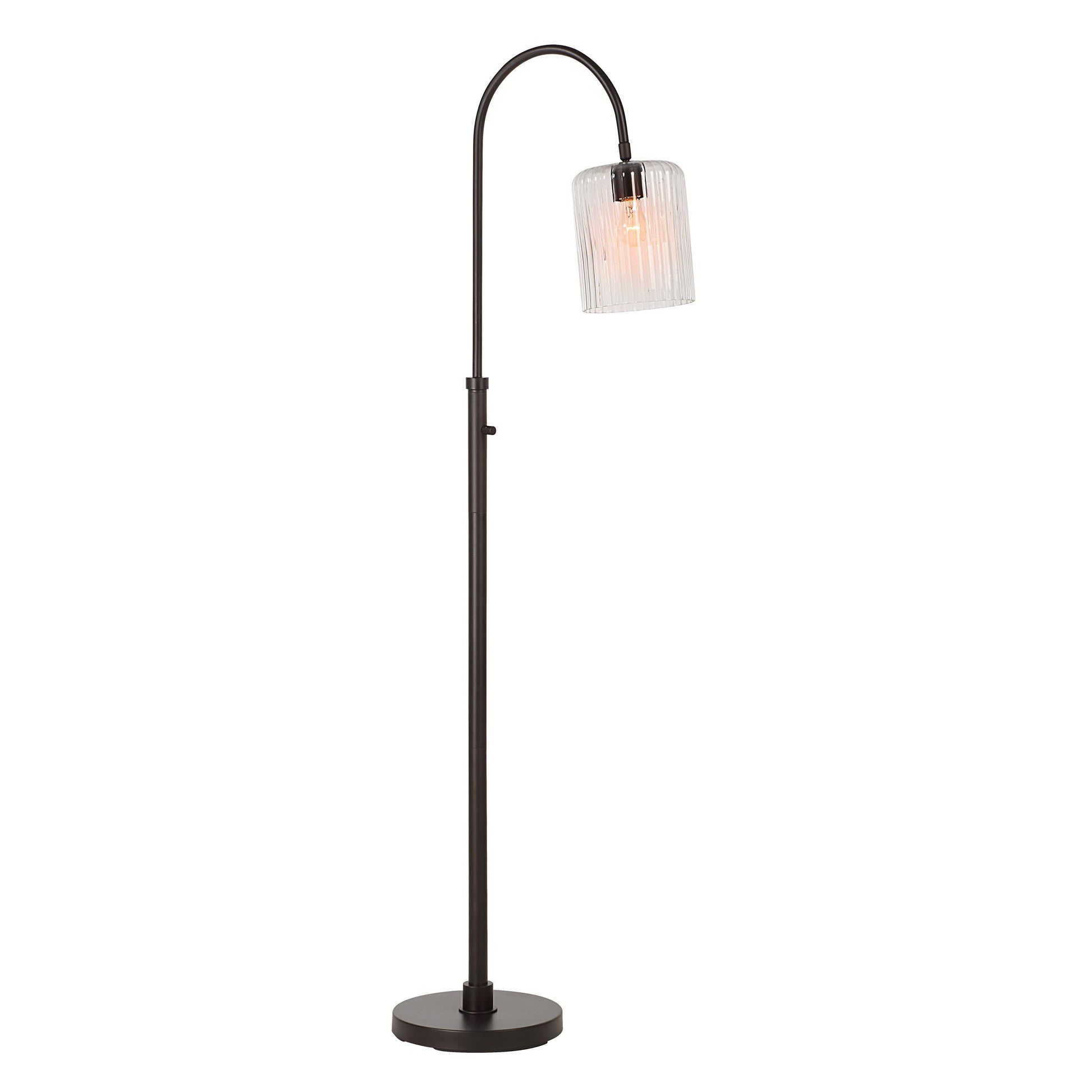 Danae Floor Lamp, 62.5" Adjustable, Black-Floor Lamp-DECOROLALA