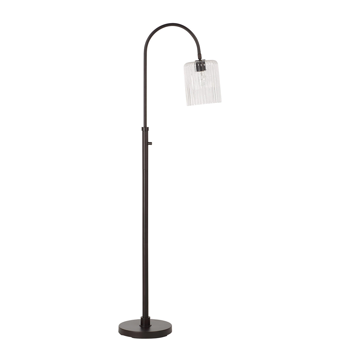 Danae Floor Lamp, 62.5" Adjustable, Black-Floor Lamps-DECOROLALA