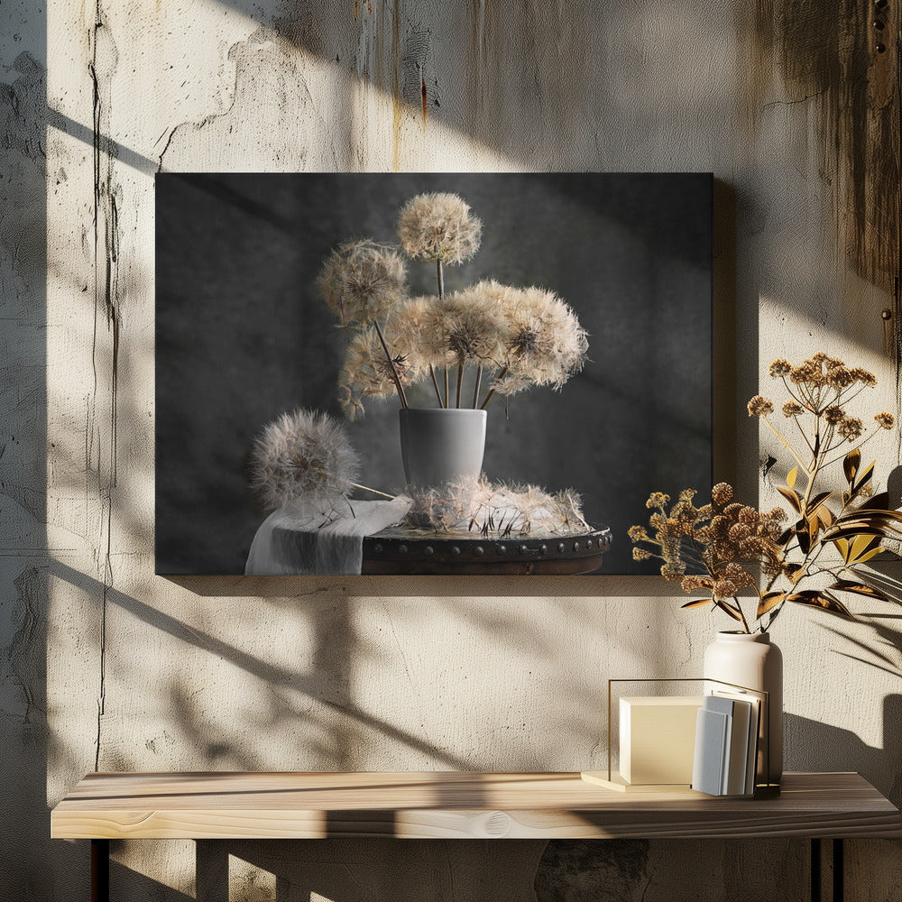 Dandelion Seed Pod Wall Art by Lydia Jacobs-Canvas Print-DECOROLALA