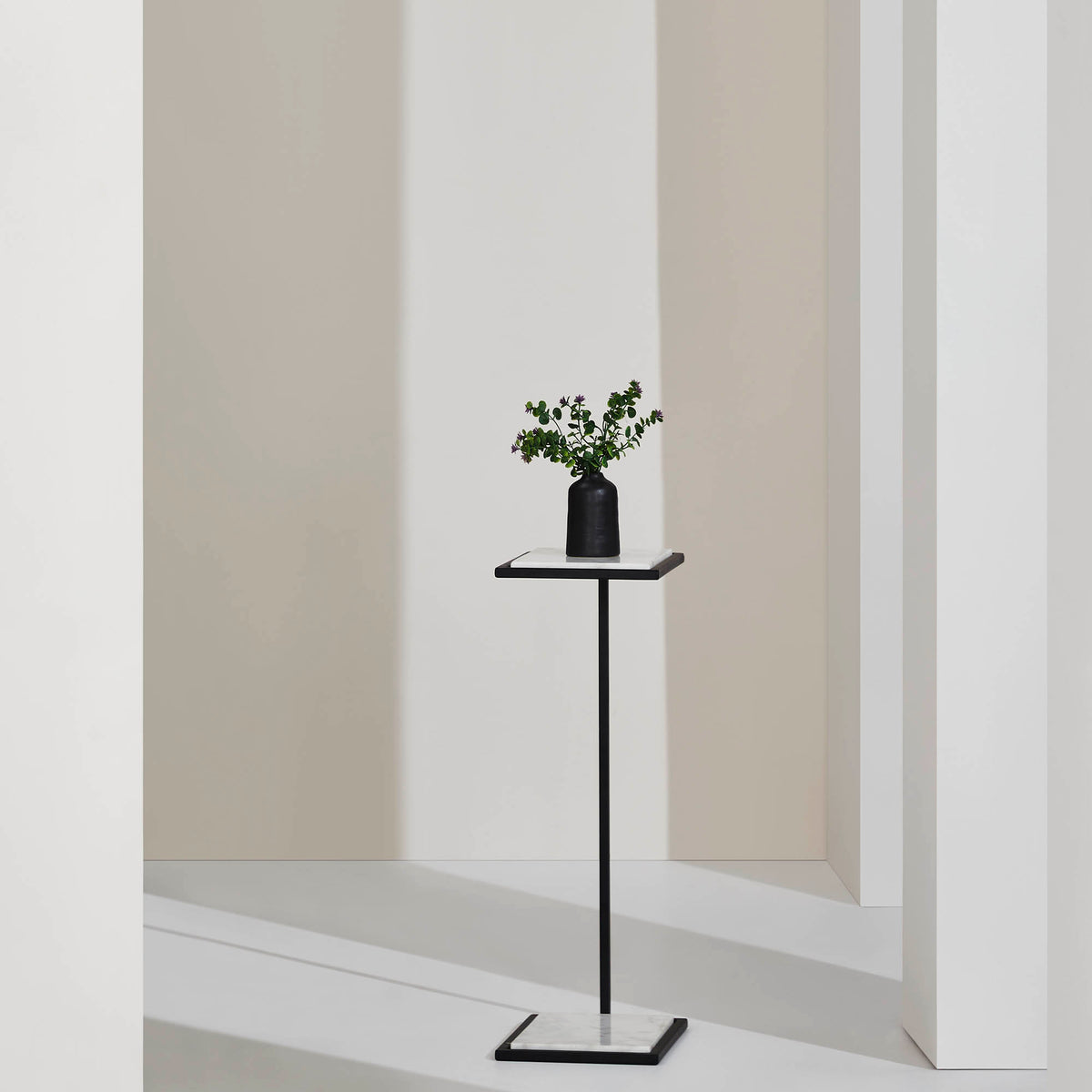 Danica Indoor Steel Table, Matte Black-Tables-DECOROLALA