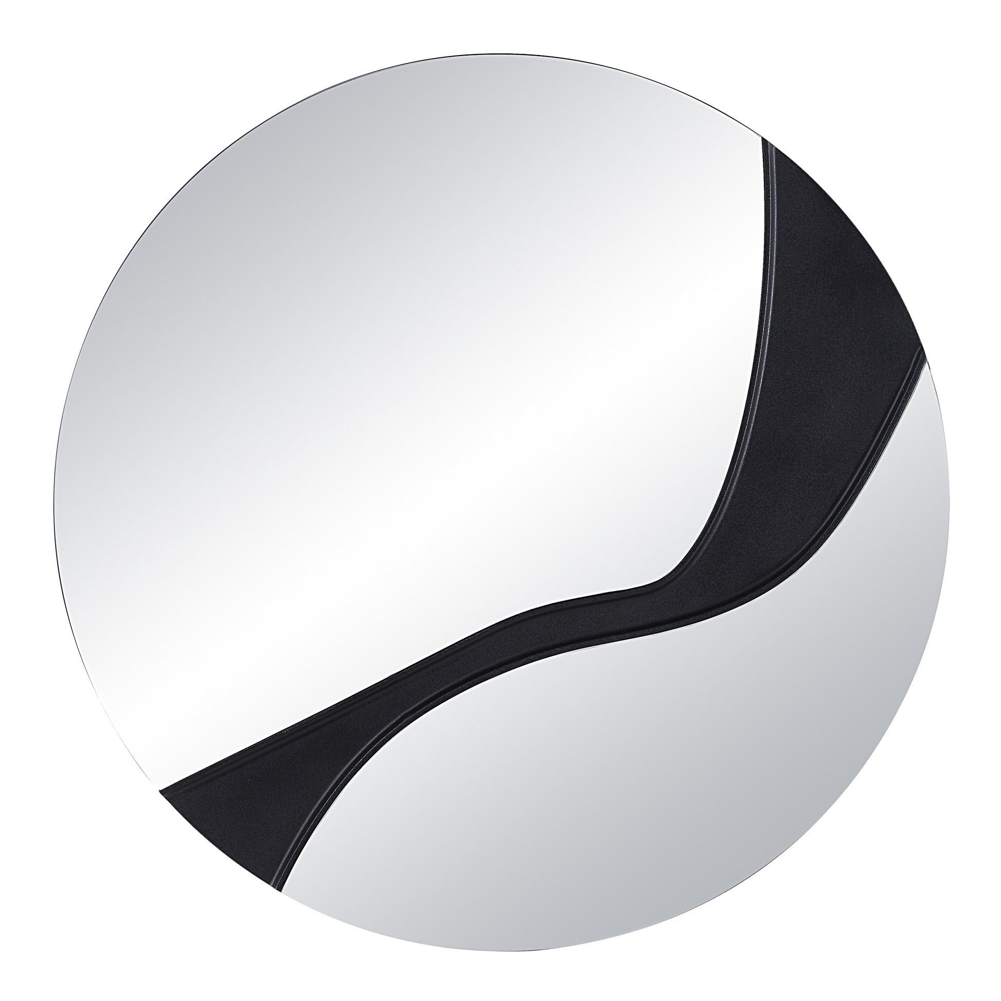 Dansk 3 Piece Tall Round Wall Mirror, Black-Mirror-DECOROLALA