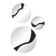 Dansk 3 Piece Tall Round Wall Mirror, Black-Mirror-DECOROLALA