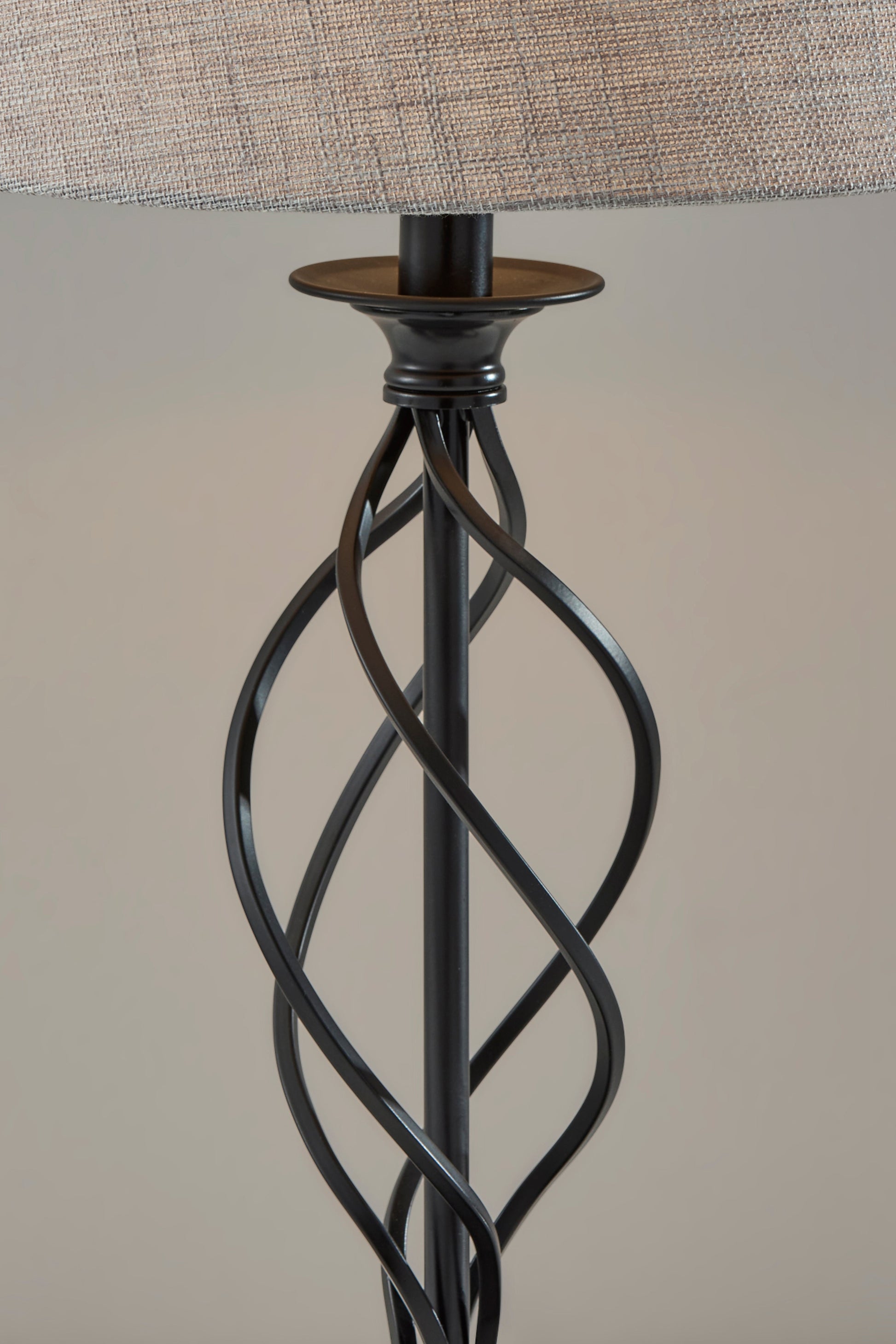 Darcy Table Lamp 26" Grey Spiral Base-Lighting-DECOROLALA
