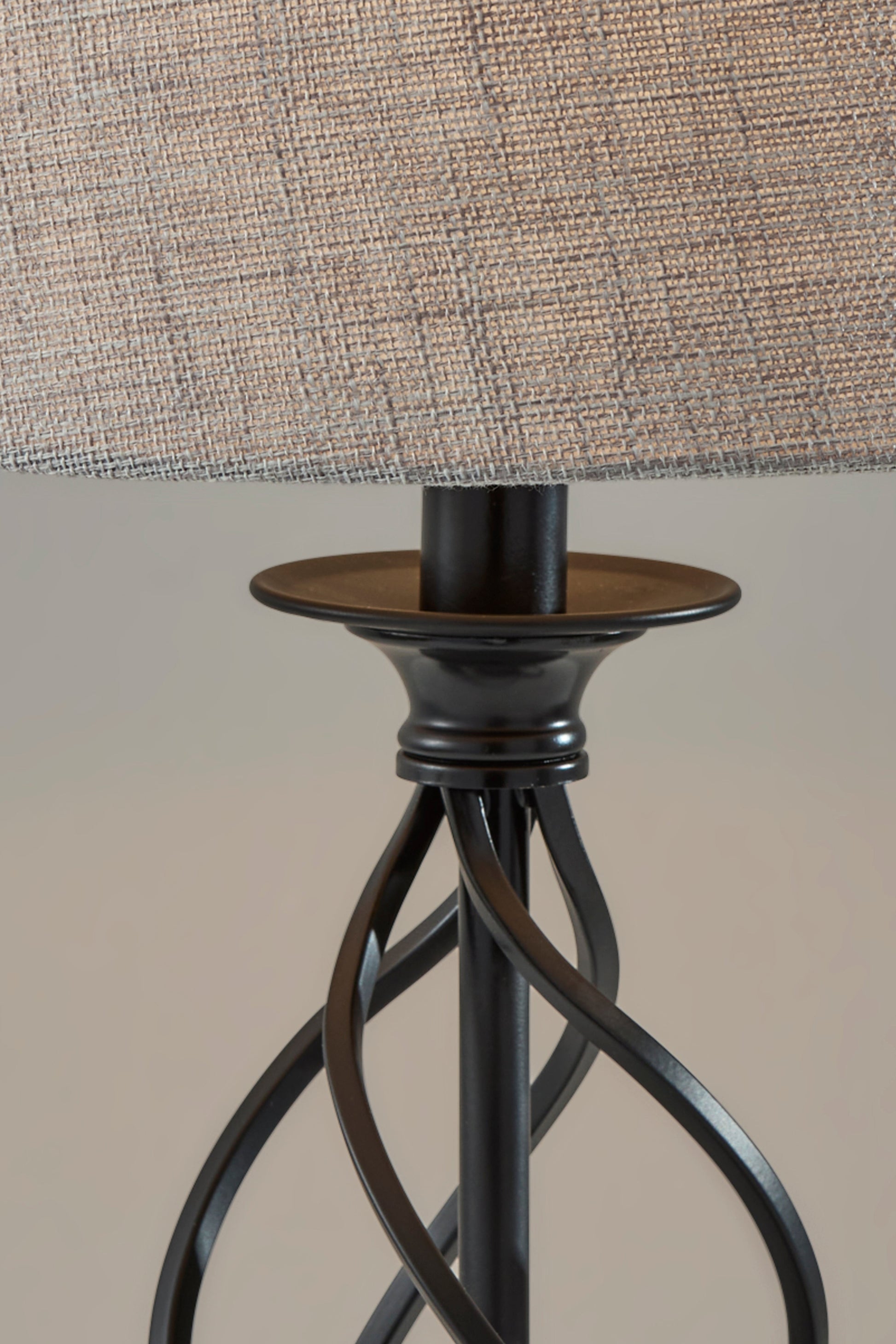 Darcy Table Lamp 26" Grey Spiral Base-Lighting-DECOROLALA