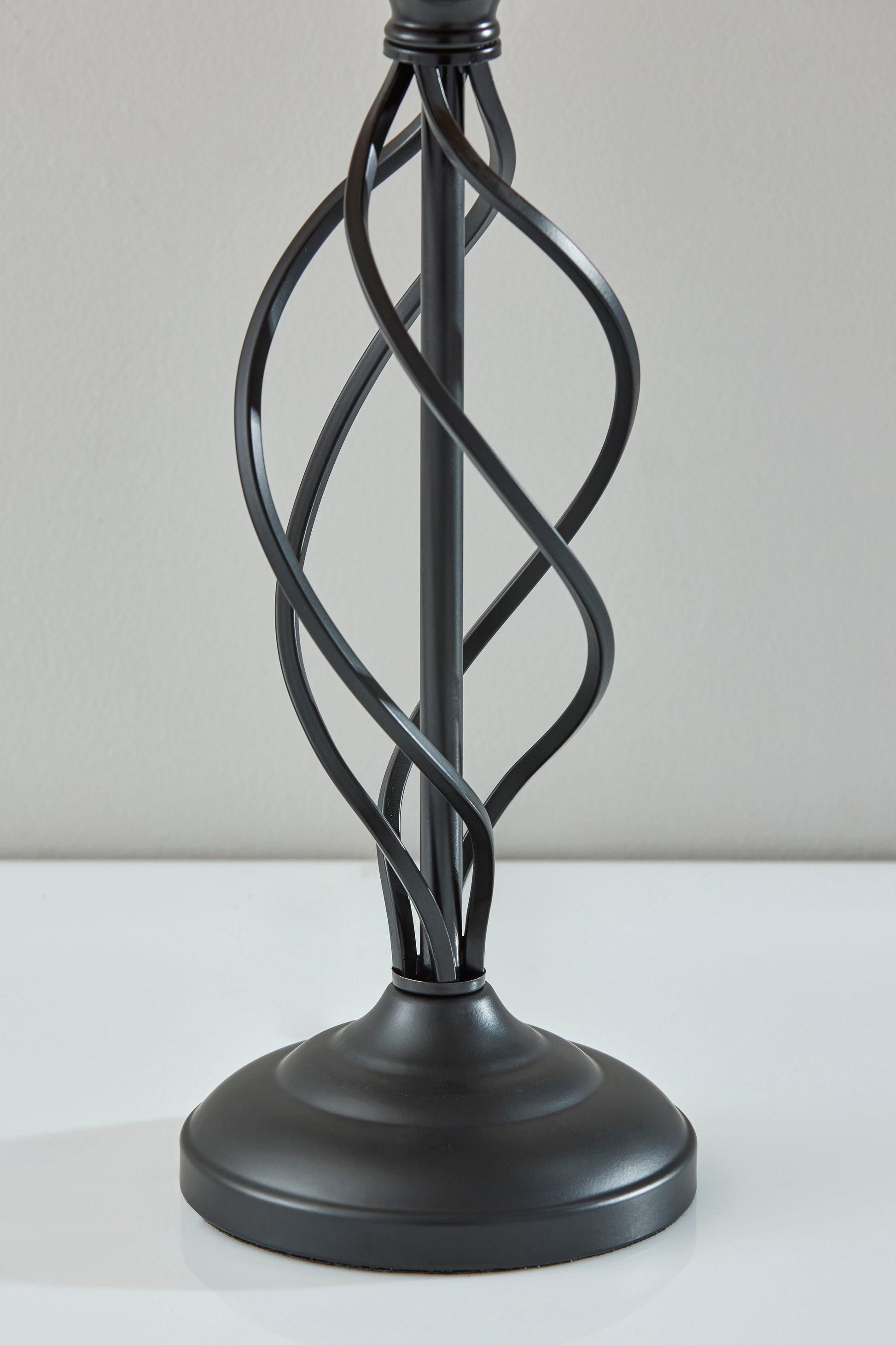Darcy Table Lamp 26" Grey Spiral Base-Lighting-DECOROLALA