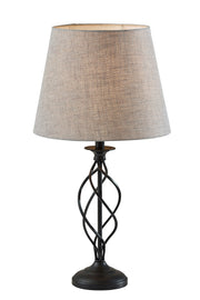 Darcy Table Lamp 26" Grey Spiral Base-Lighting-DECOROLALA