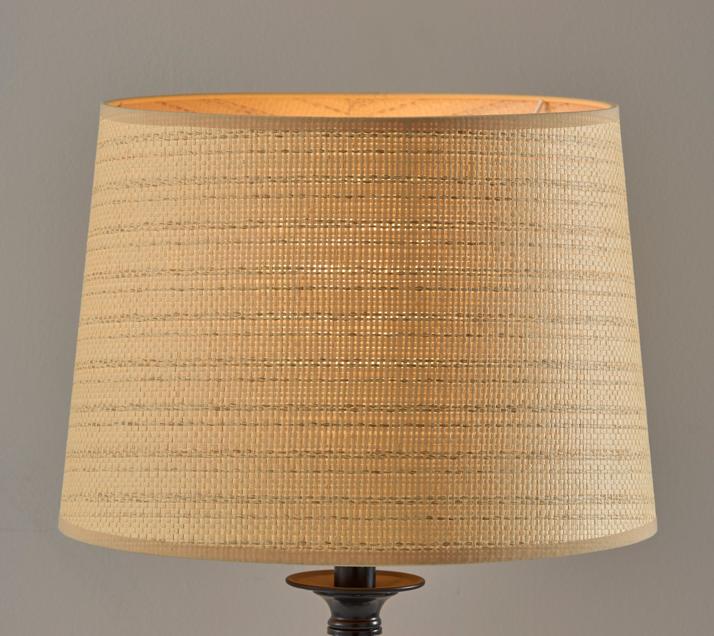 Darcy Table Lamp 26" Natural Rattan Black-Lighting-DECOROLALA