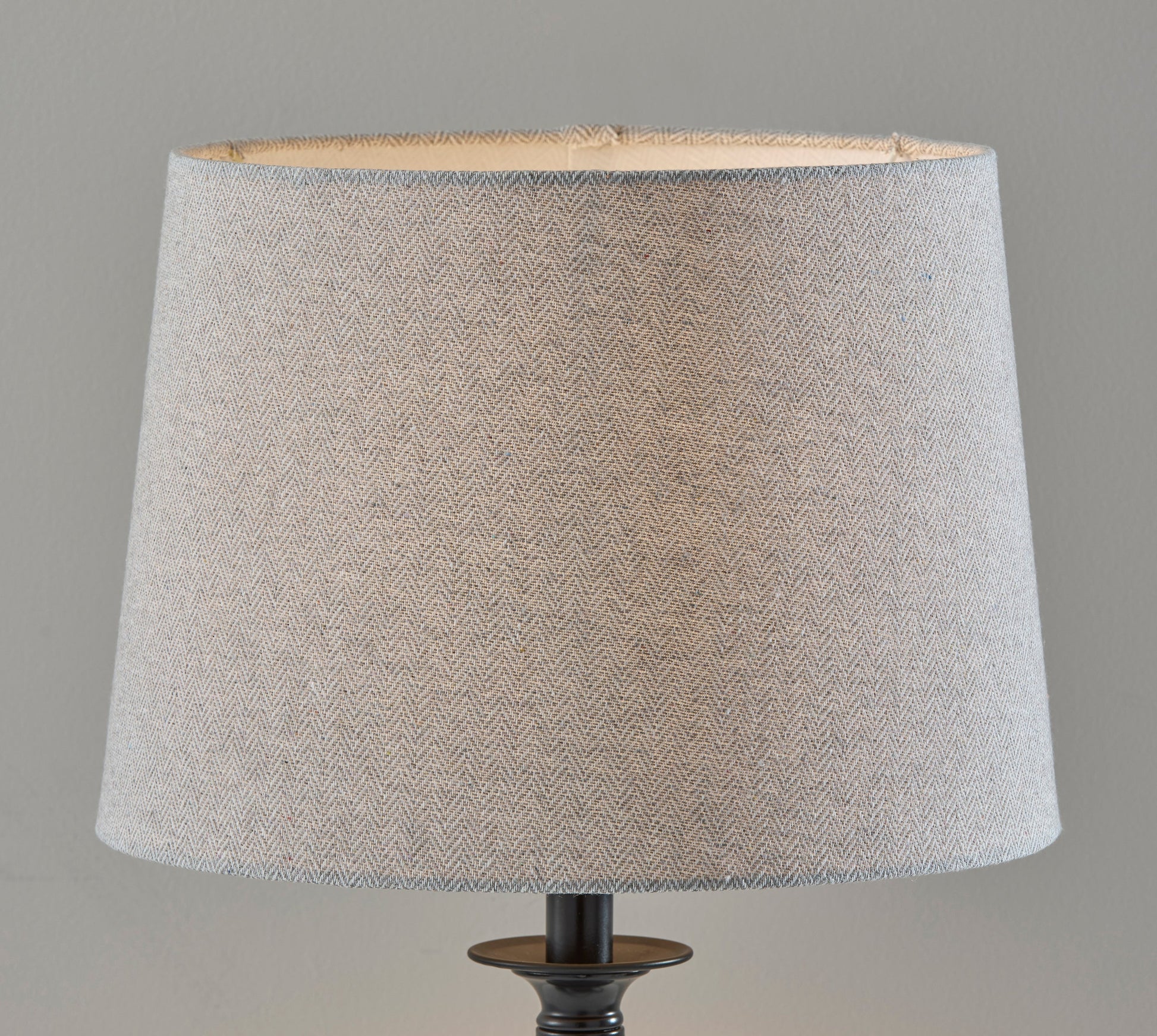 Darcy Table Lamp - Grey Herringbone 26"-Lighting-DECOROLALA