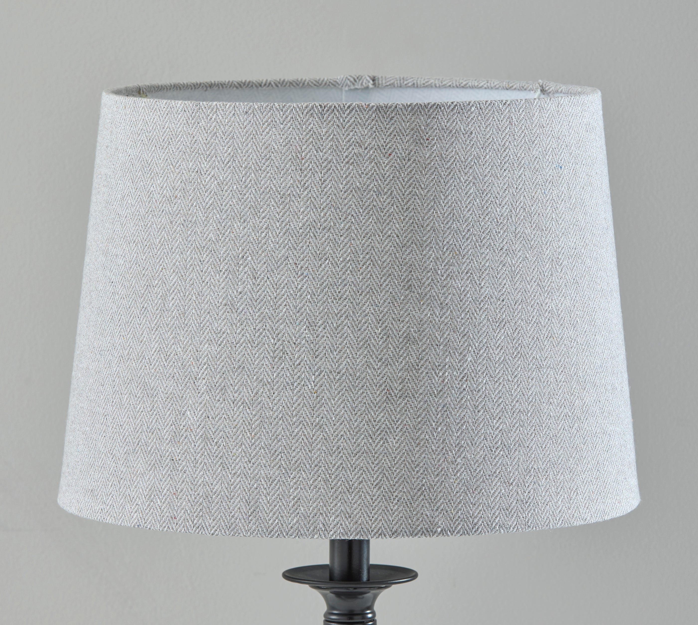 Darcy Table Lamp - Grey Herringbone 26"-Lighting-DECOROLALA