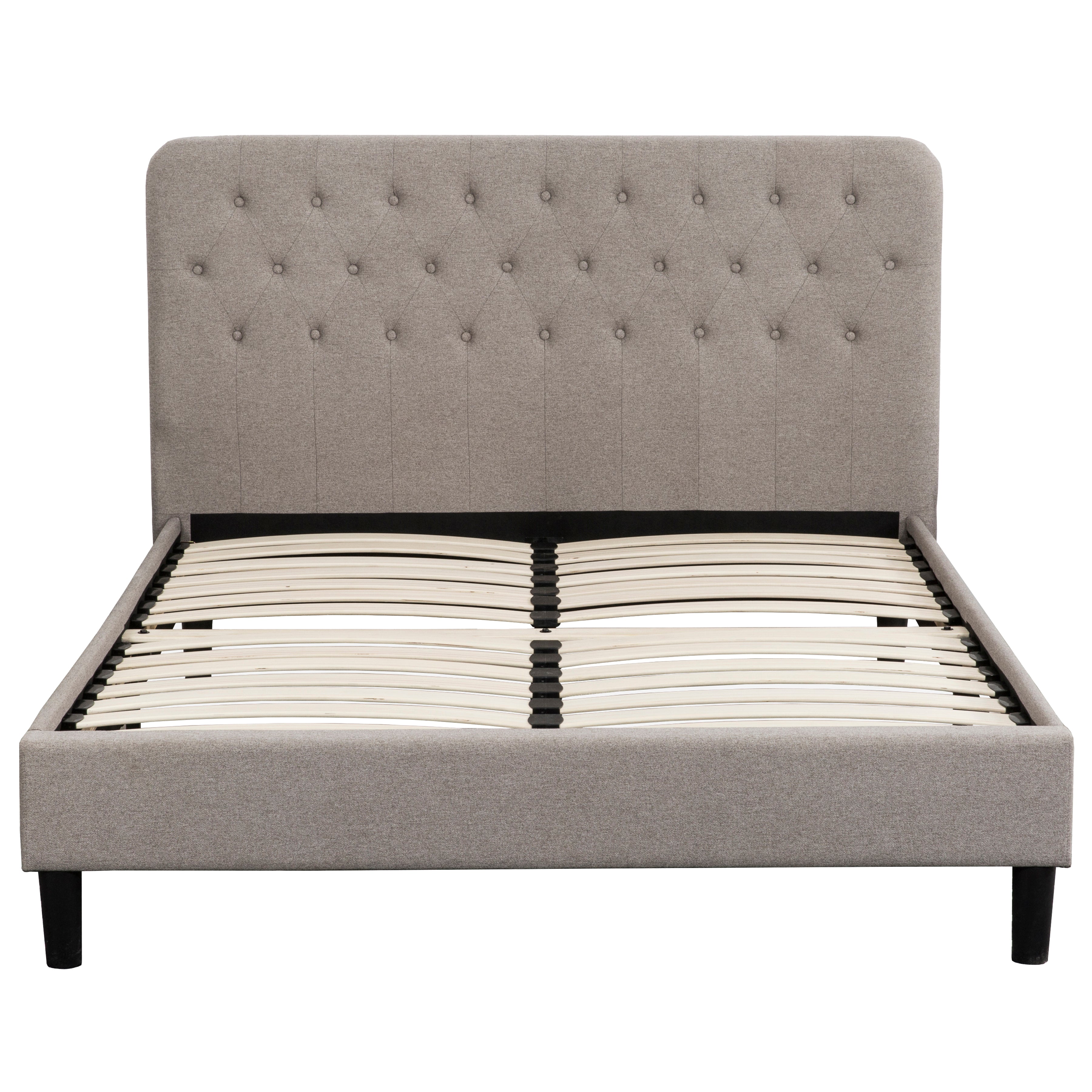 Darcy Tufted Upholstered Platform Bed, Full-Bedroom-DECOROLALA