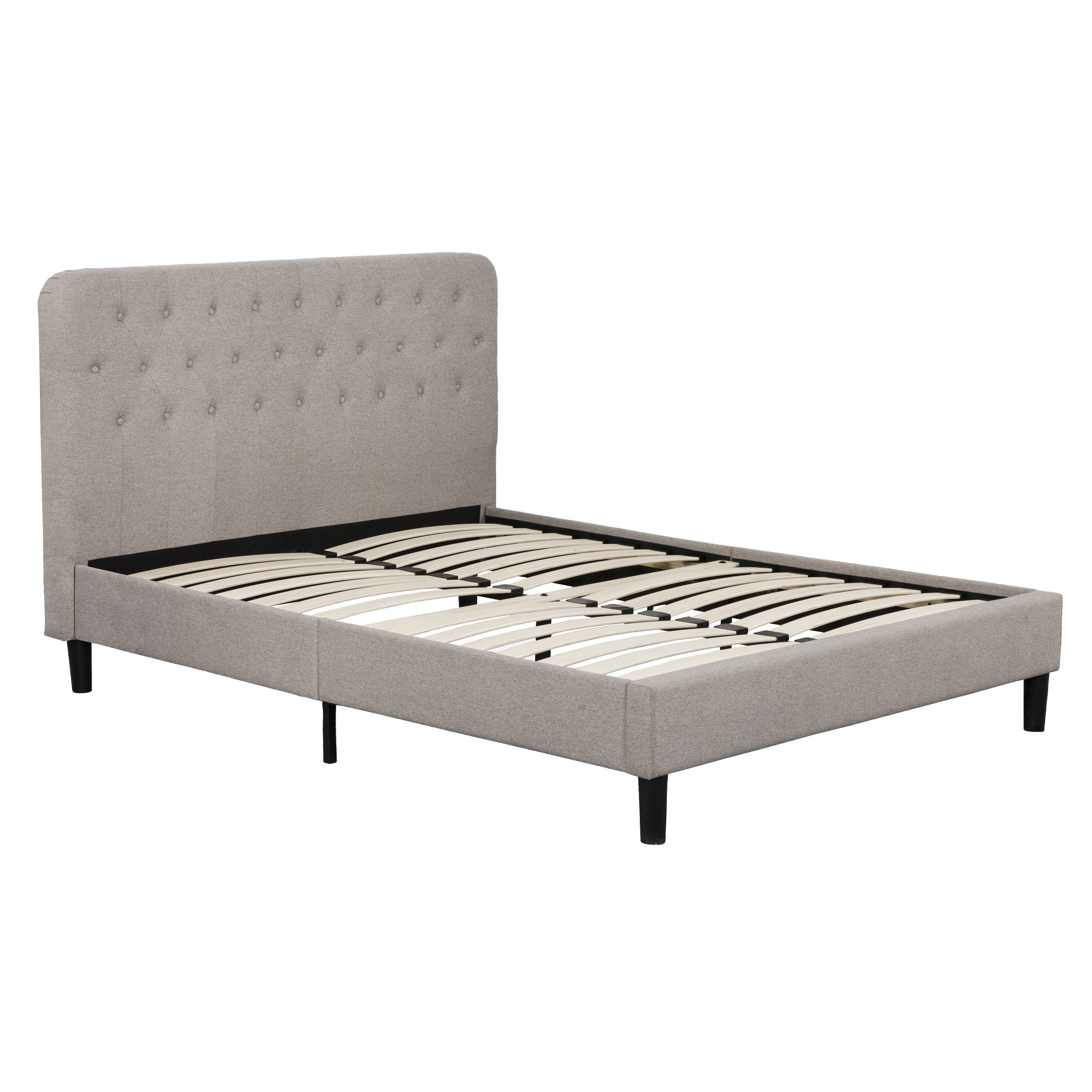 Darcy Tufted Upholstered Platform Bed, Full-Bedroom-DECOROLALA