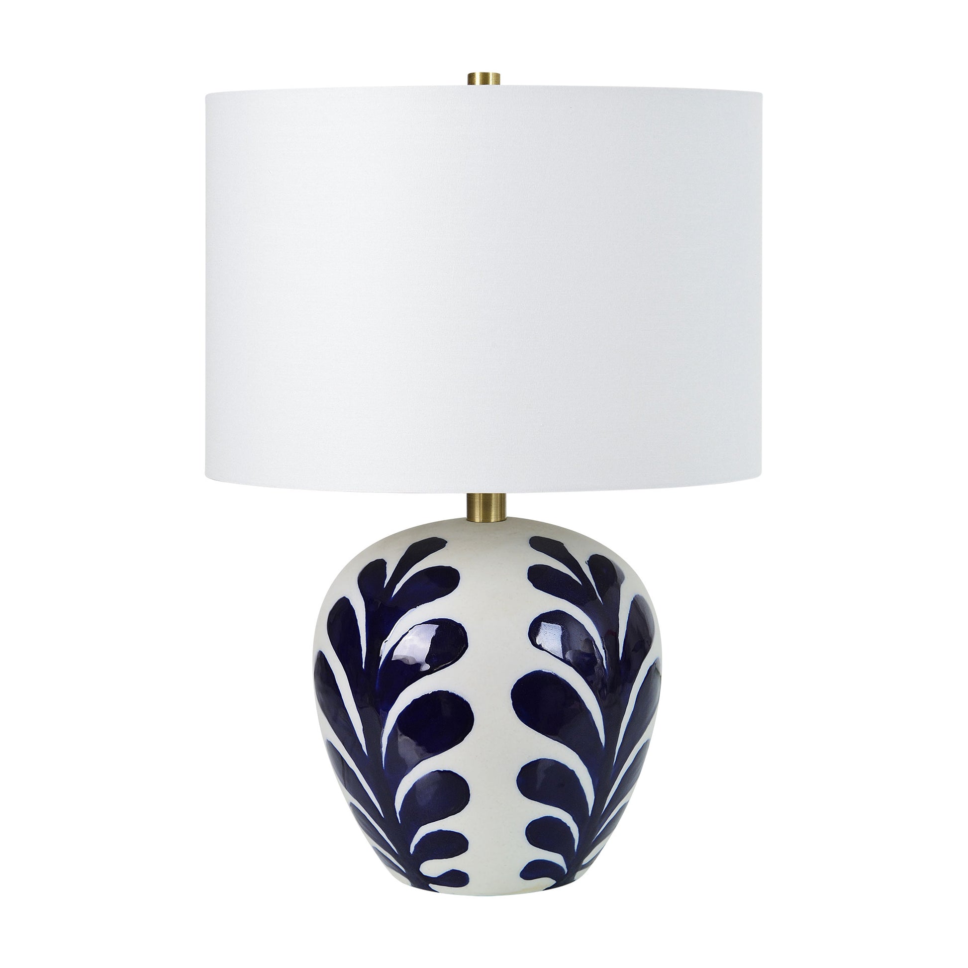Darina 19.25" Length Table Lamp, Off-White and Navy-Table Lamp-DECOROLALA