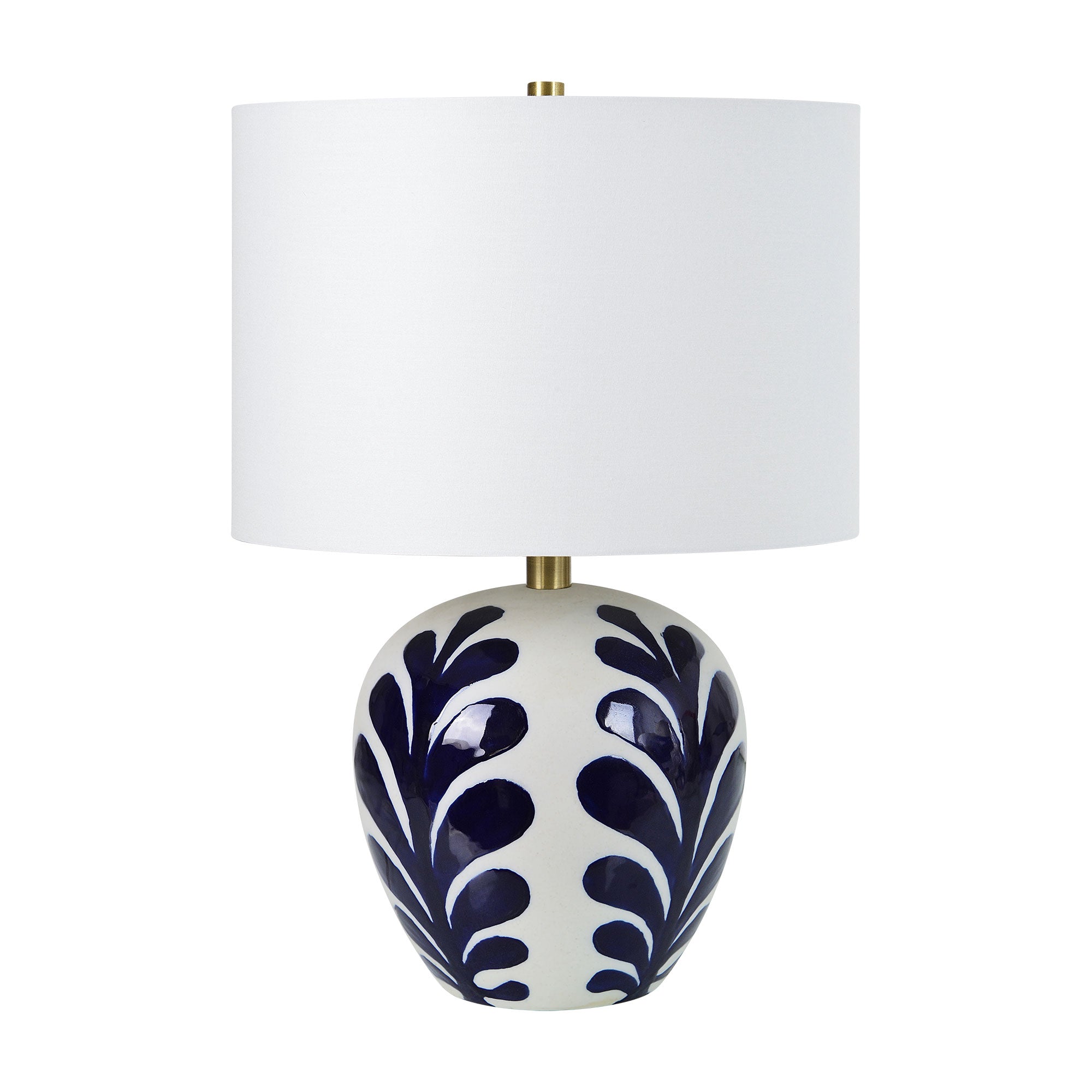 Darina 19.25" Length Table Lamp, Off-White and Navy-Table Lamp-DECOROLALA