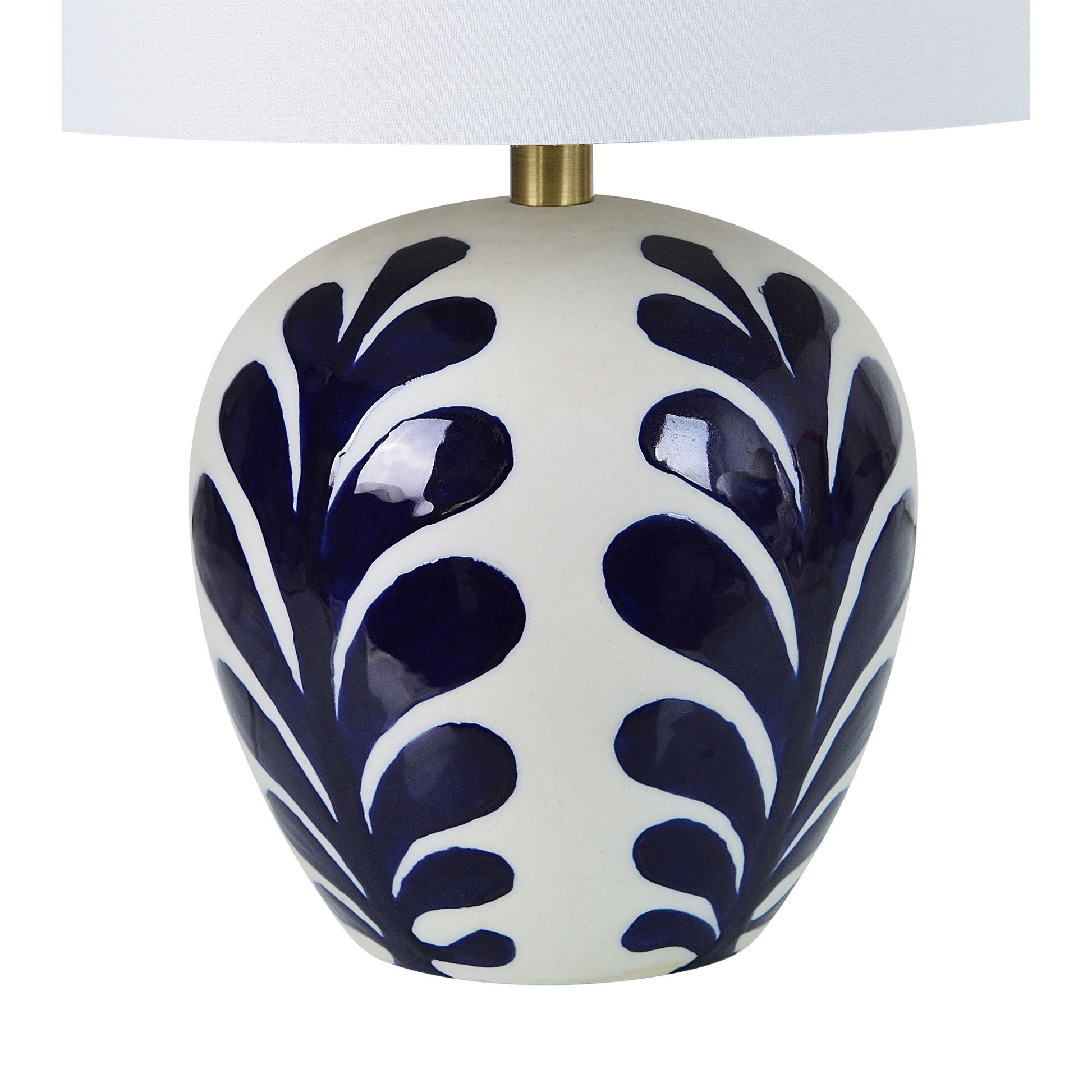 Darina 19.25" Length Table Lamp, Off-White and Navy-Table Lamp-DECOROLALA