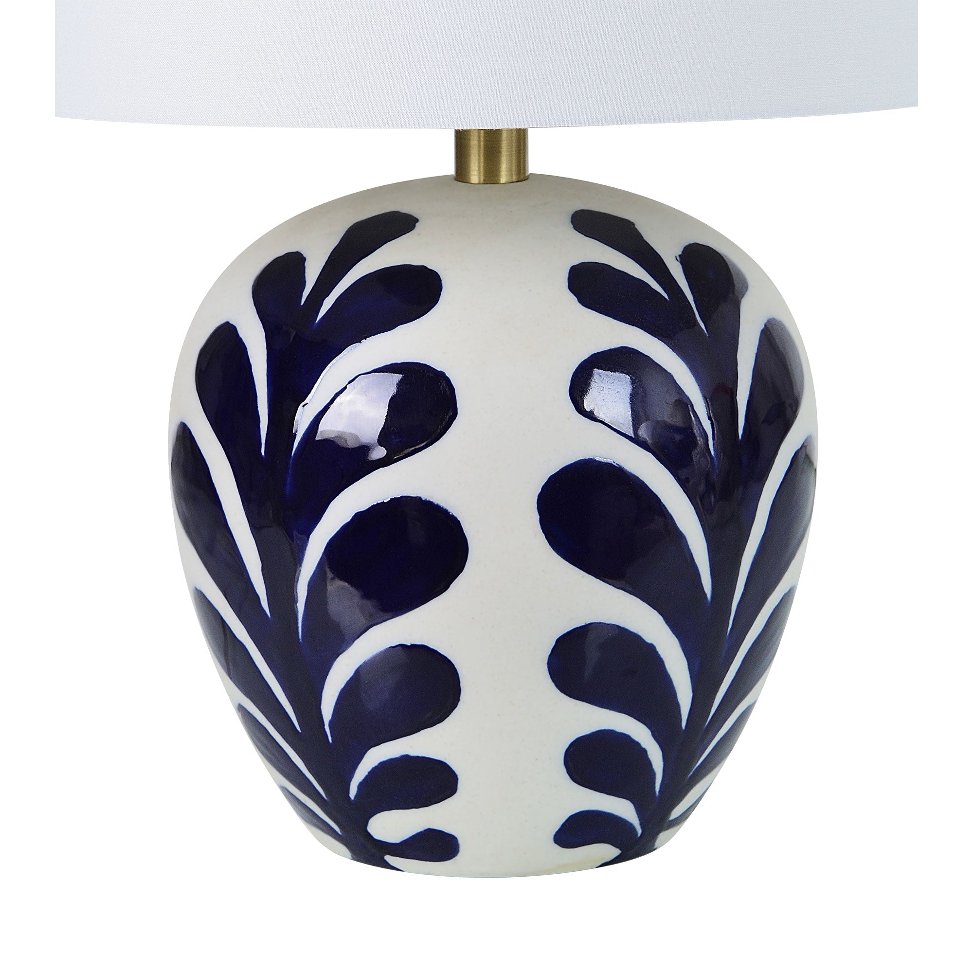 Darina 19.25" Length Table Lamp, Off-White and Navy-Table Lamp-DECOROLALA