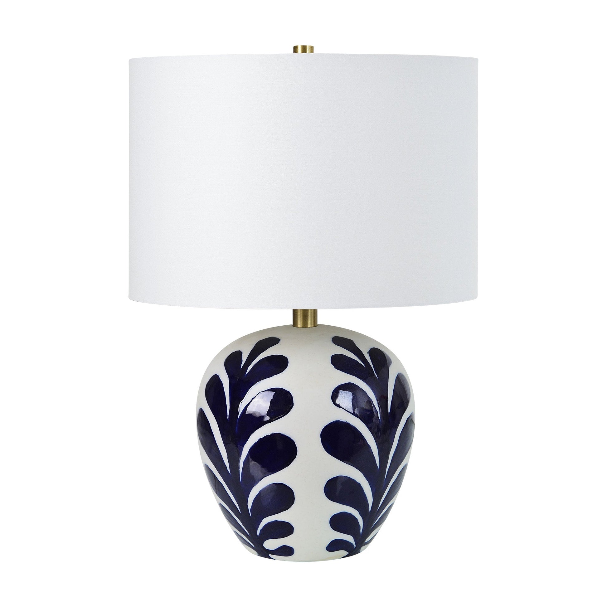Darina 19.25" Table Lamp, Off-White and Navy-Table Lamp-DECOROLALA