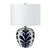 Darina 19.25" Table Lamp, Off-White and Navy-Table Lamp-DECOROLALA