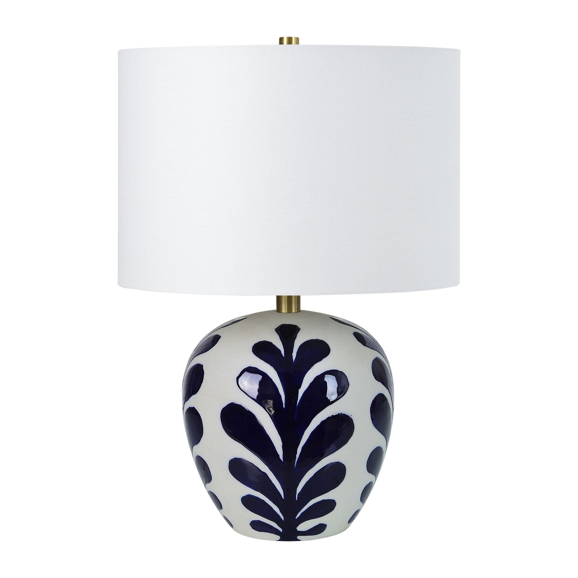 Darina 19.25" Table Lamp, Off-White and Navy-Table Lamp-DECOROLALA