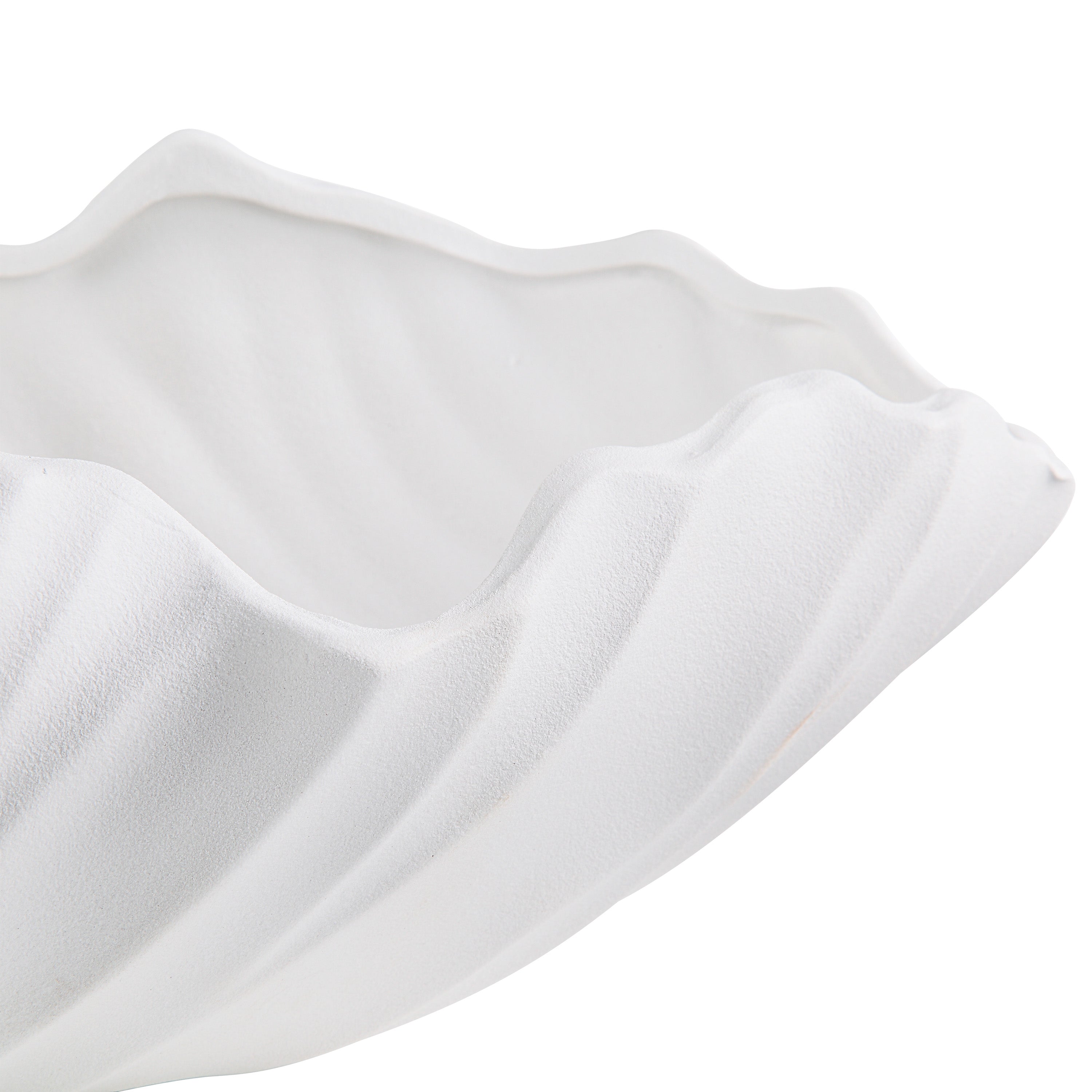Darius Indoor Ceramic Bowl, Matte White-Bowl-DECOROLALA