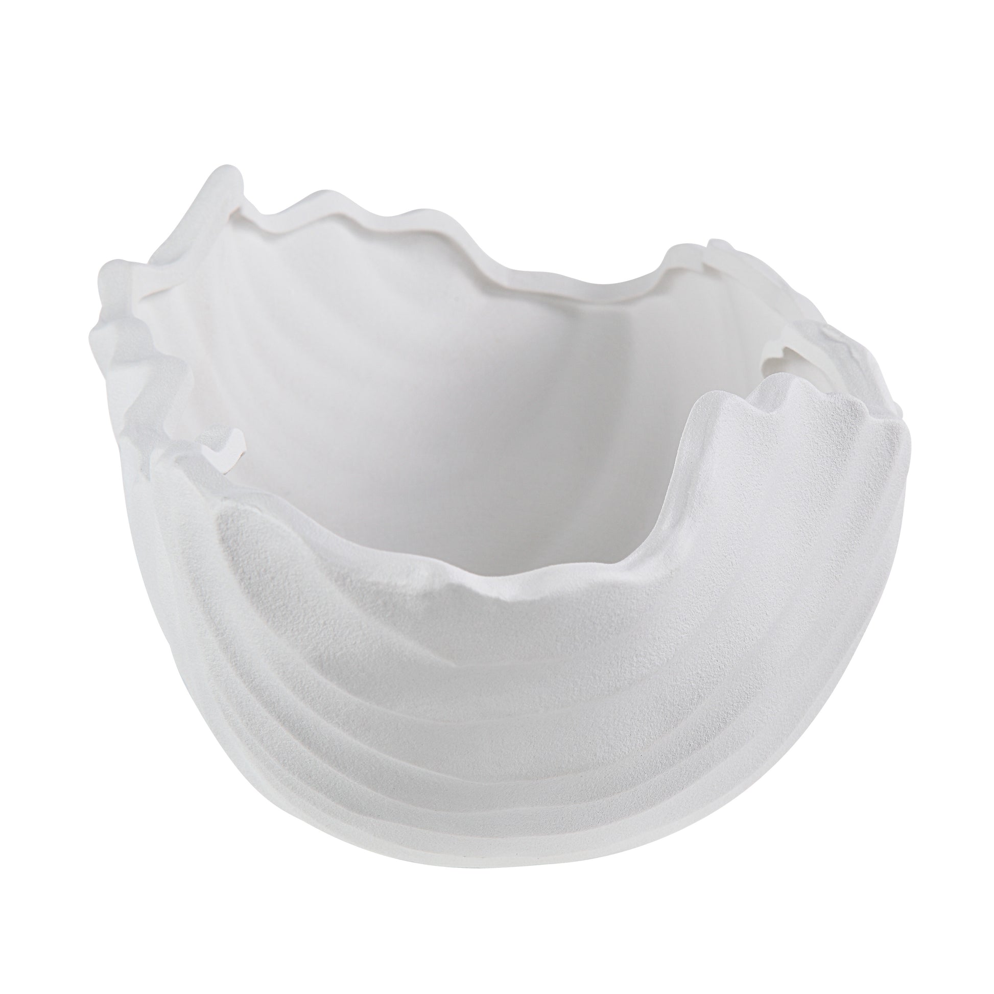 Darius Indoor Ceramic Bowl, Matte White-Bowl-DECOROLALA