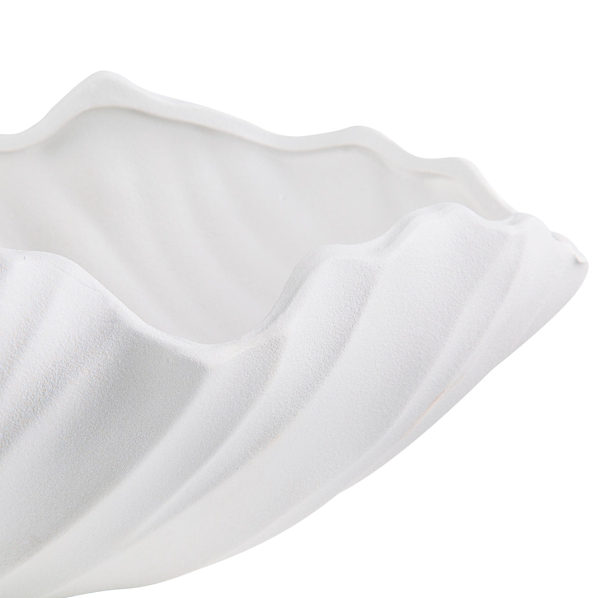Darius Indoor Ceramic Bowl, Matte White-Decorative Bowls-DECOROLALA